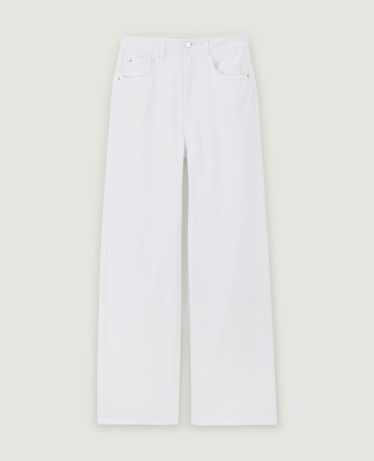 Jean large uni blanc - Pimkie