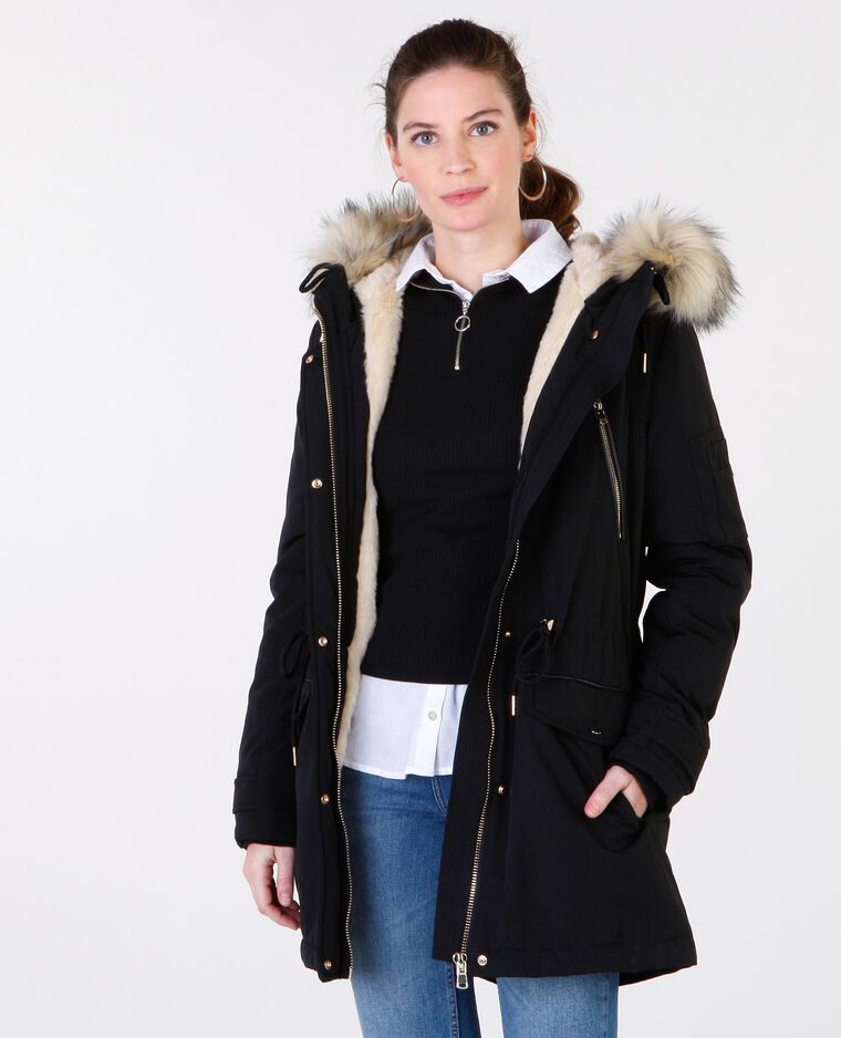 Parka capuche noir - 280086899A08 | Pimkie