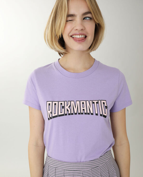 T-shirt à message violet - Pimkie