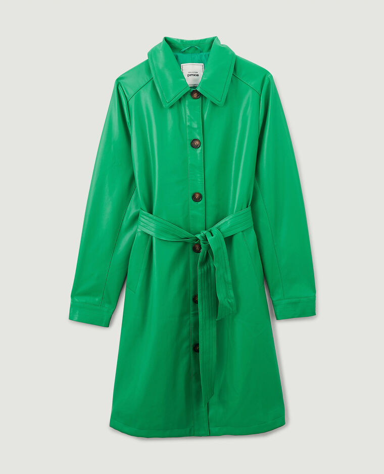 Trench droit en simili vert - Pimkie