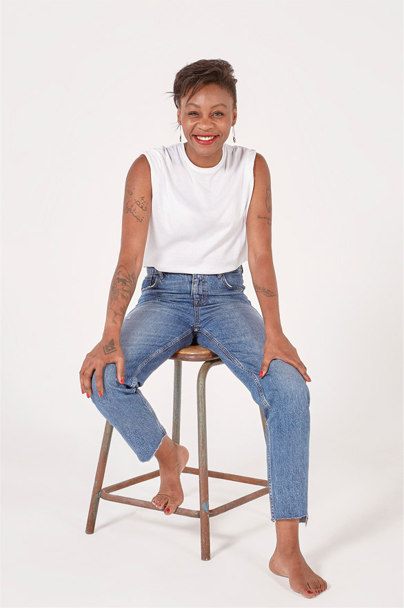 Jean droit taille haute