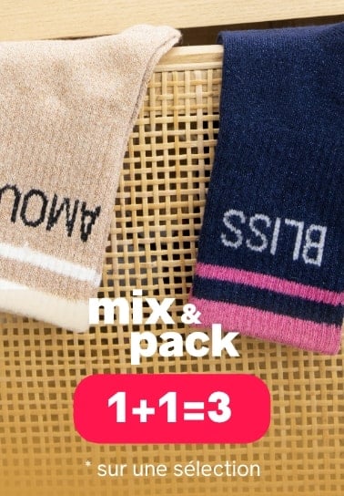 2 paires de chaussettes achetés + 1 paire offerte