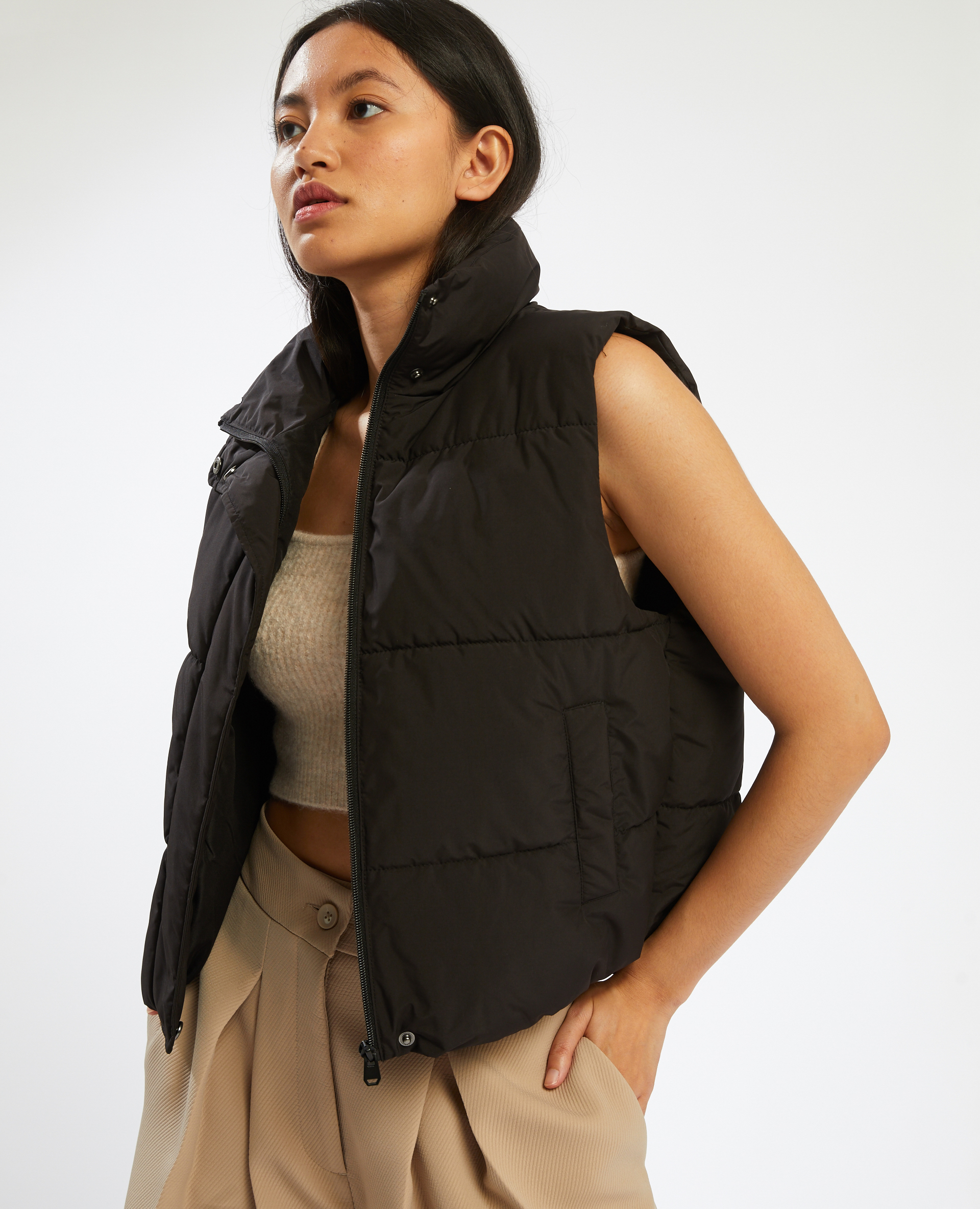 Doudoune femme manche best sale courte