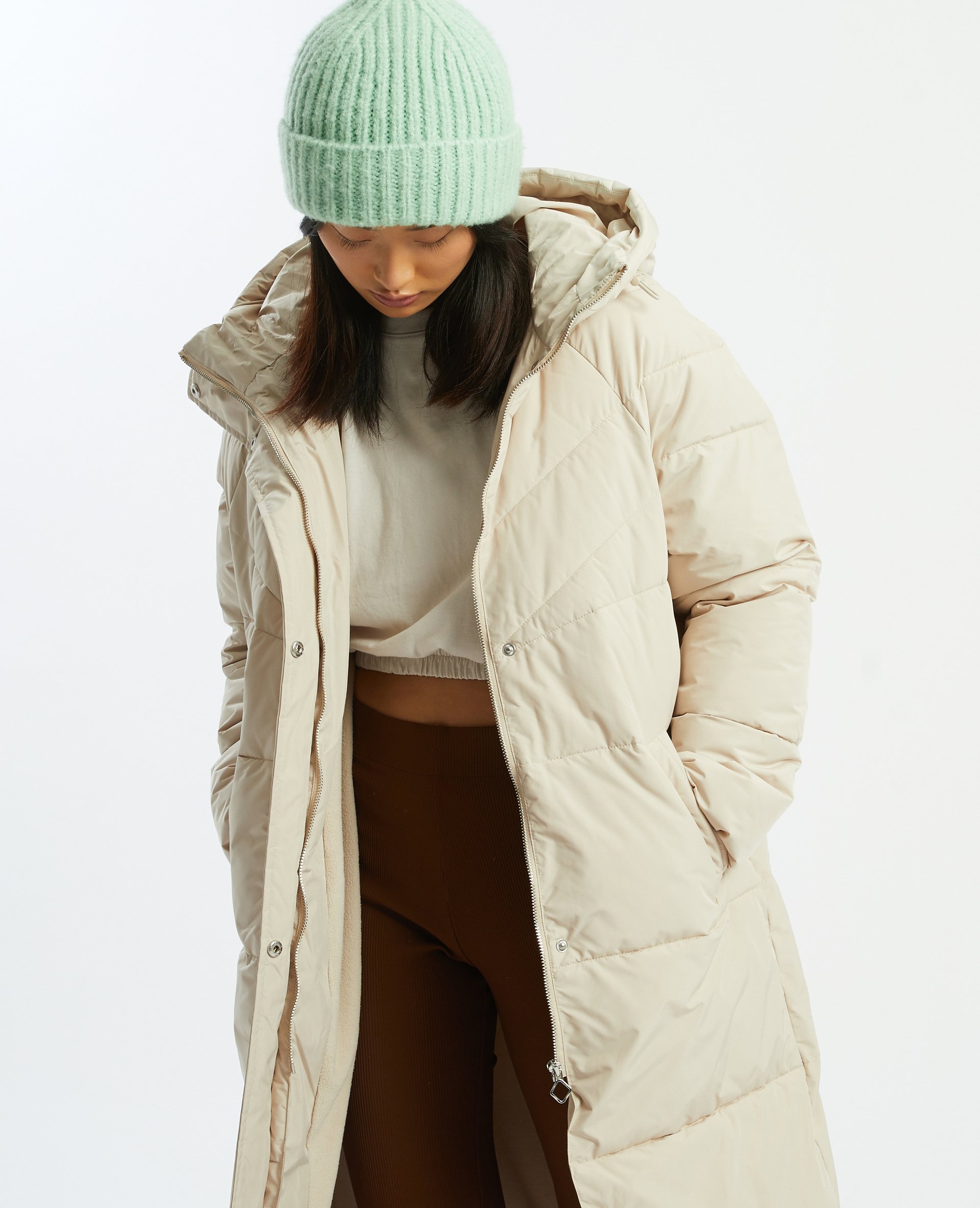 Doudoune beige oversize deals