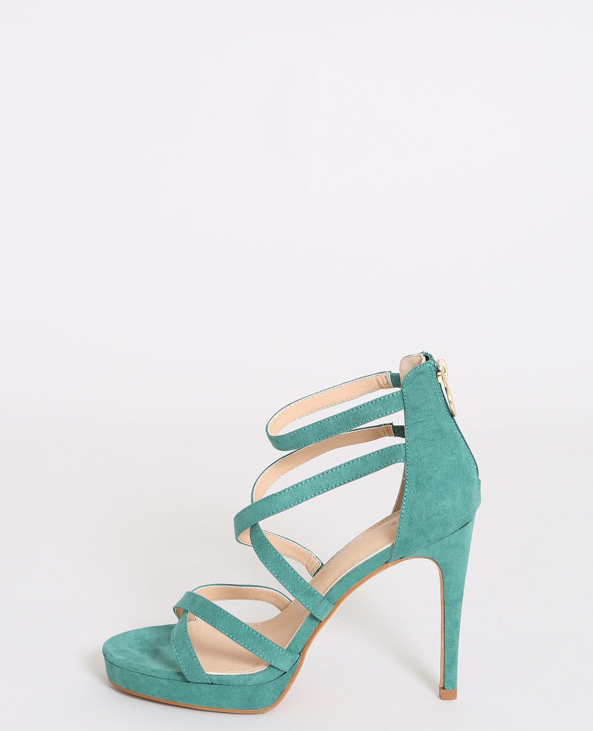 sandale a talon verte