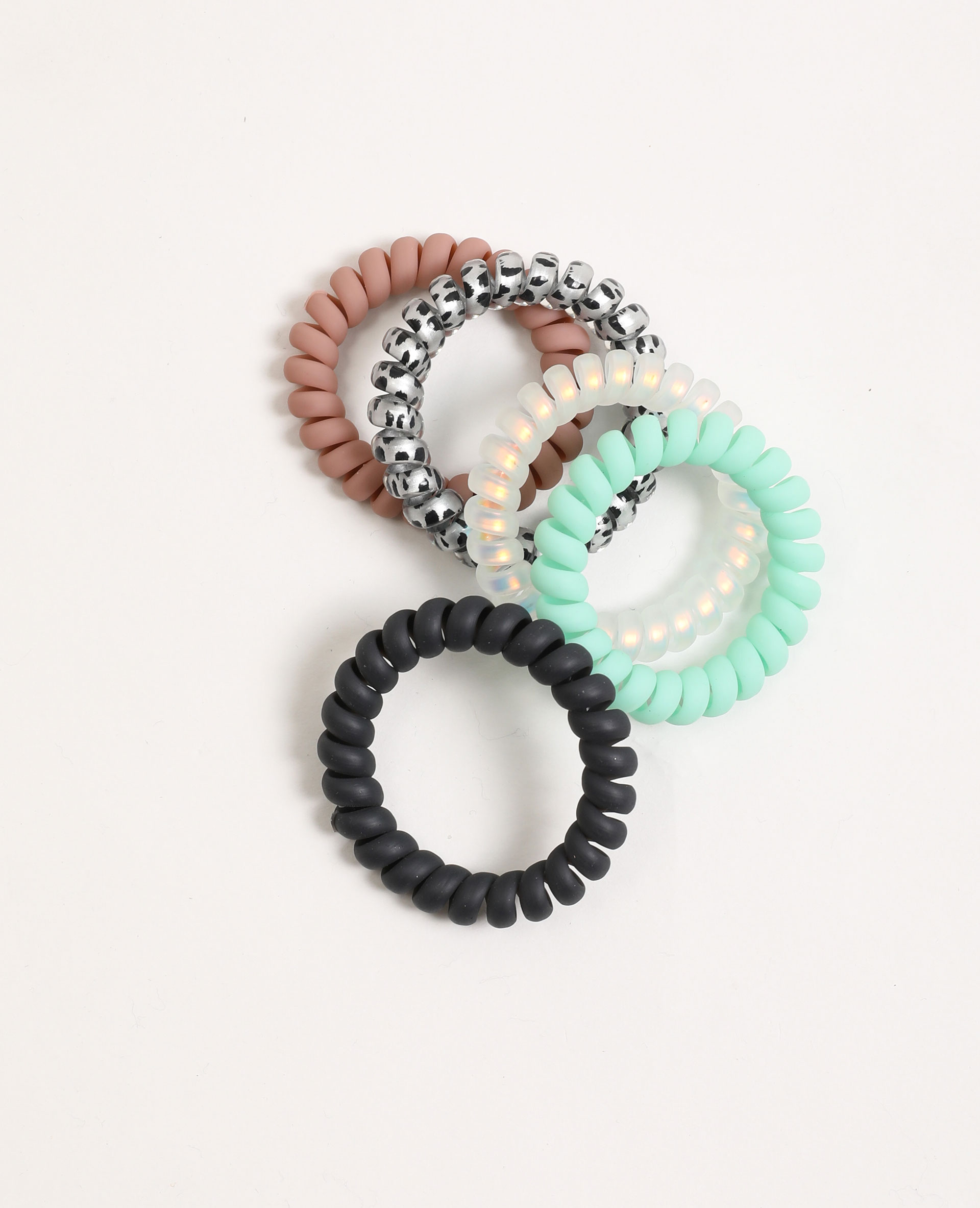 Lot de 5 élastiques pour cheveux blanc - 917842a90i08 | pimkie