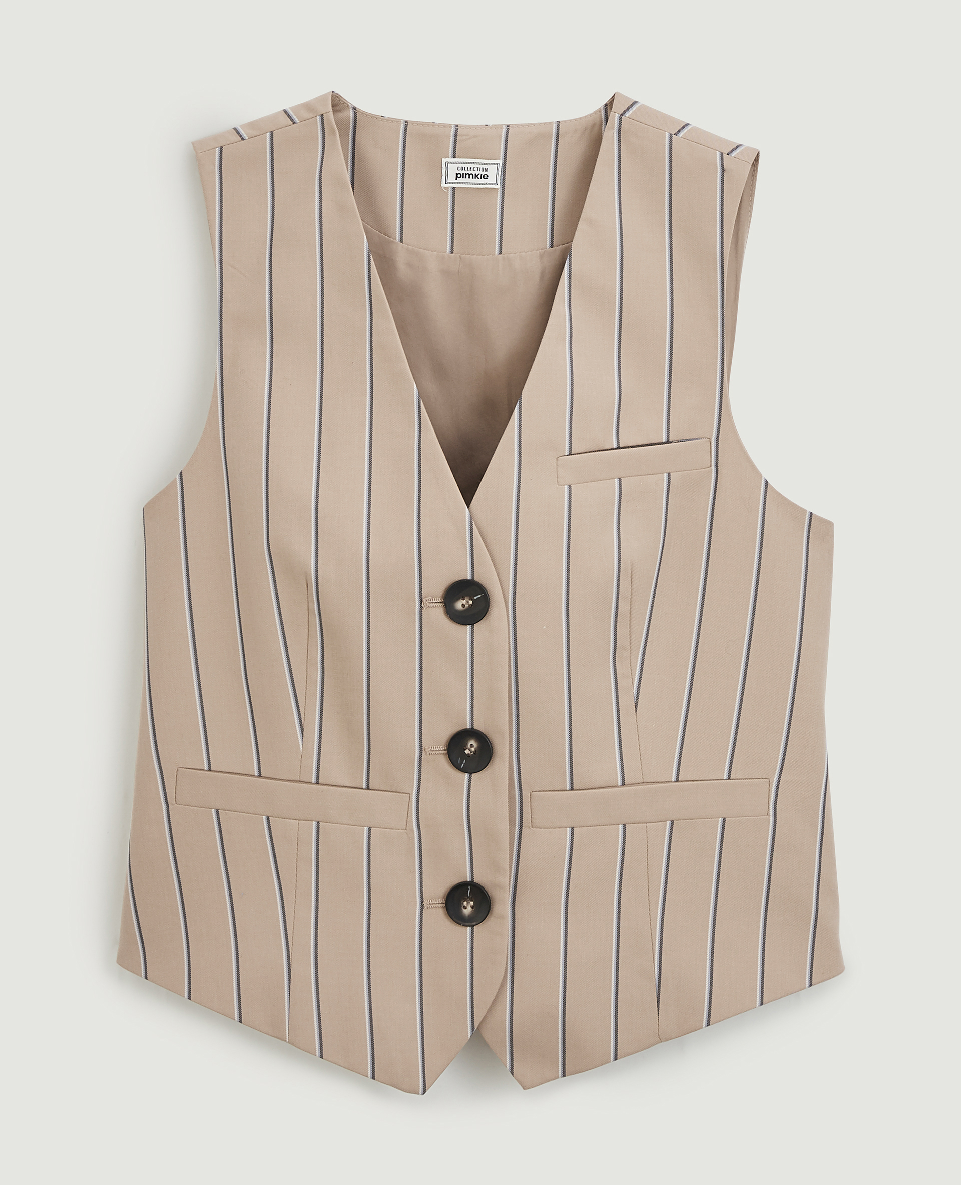 Gilet sans manches boutonné blanc - Pimkie