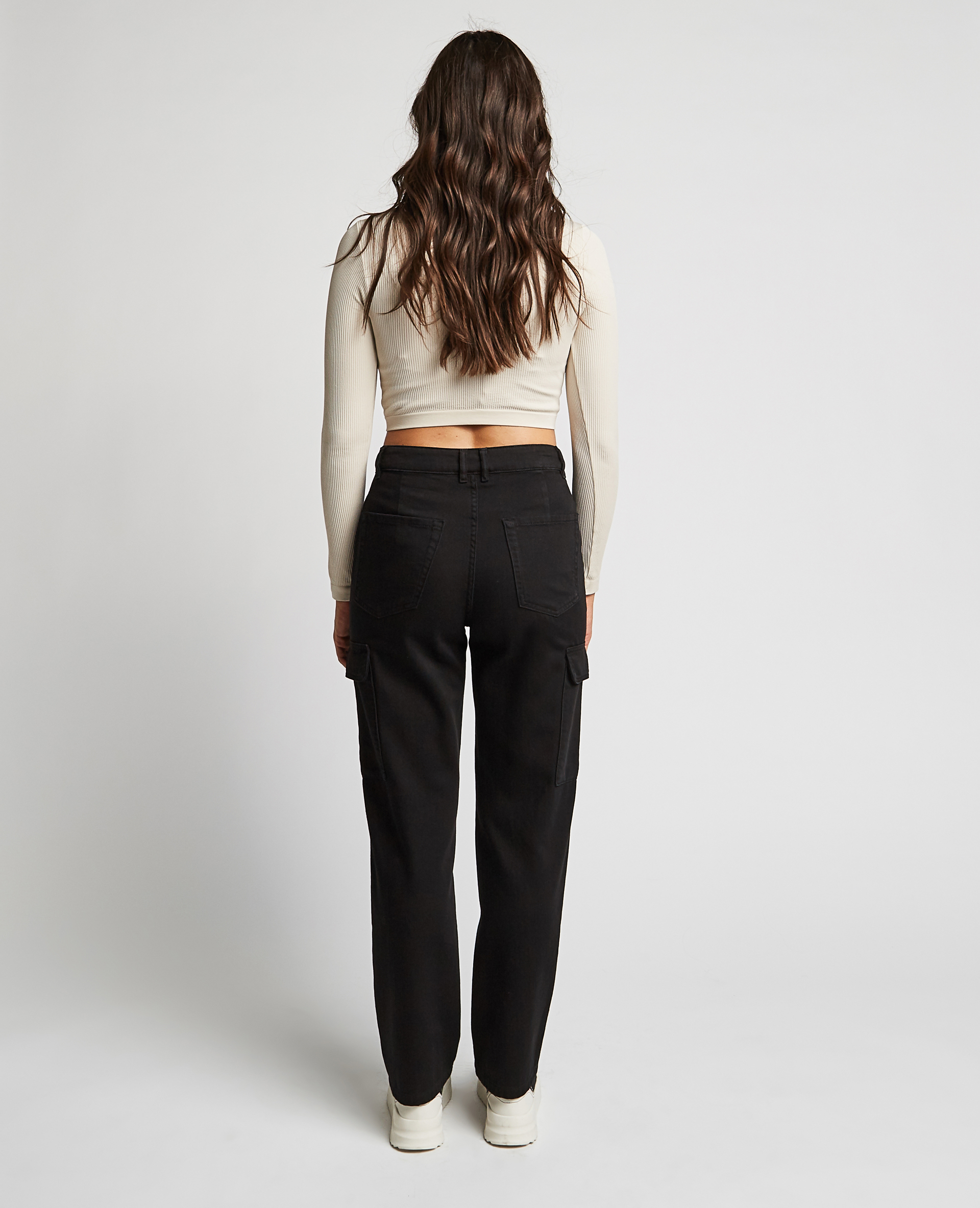Jean cargo droit noir - Pimkie