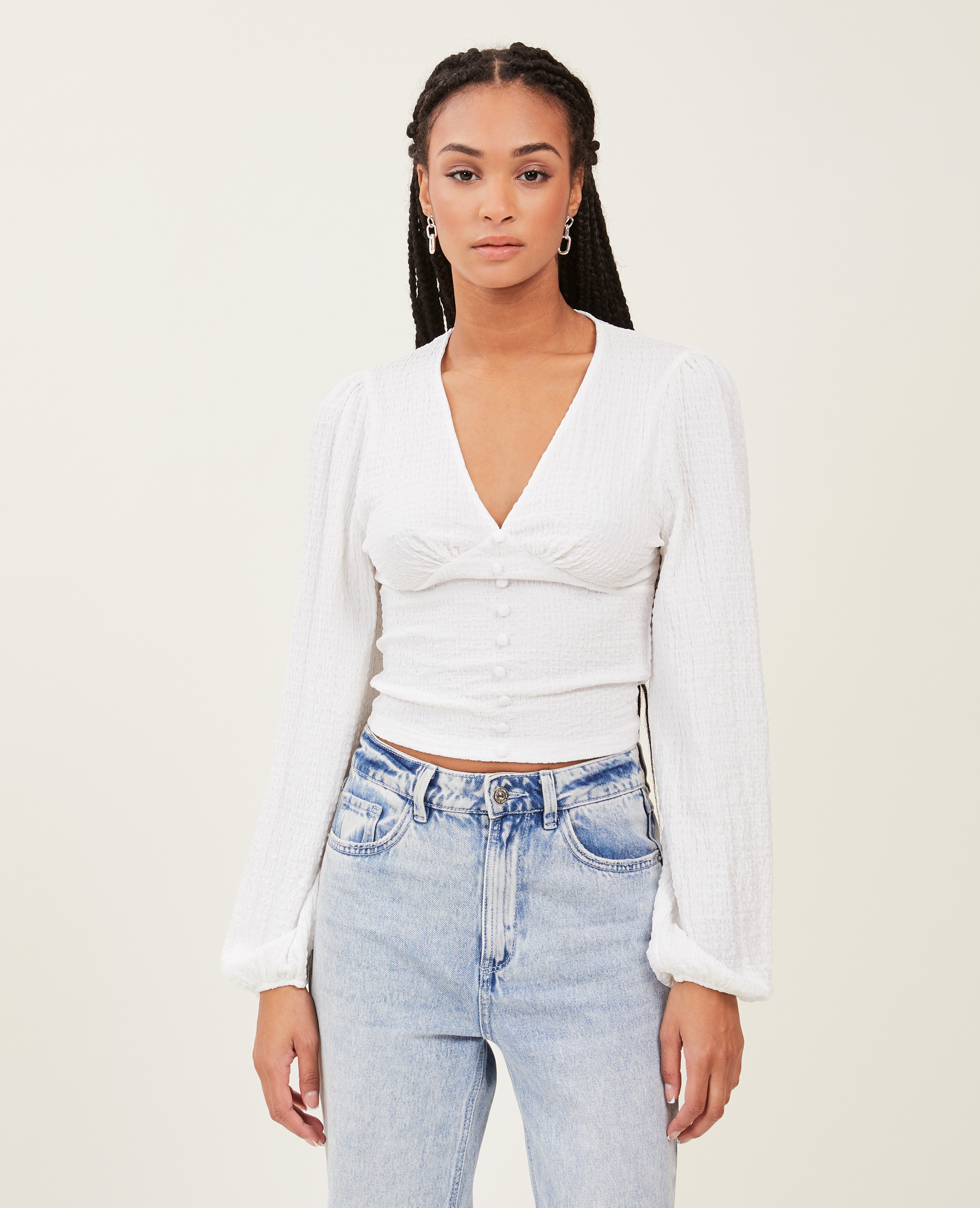 Top manches ballons blanc - Pimkie