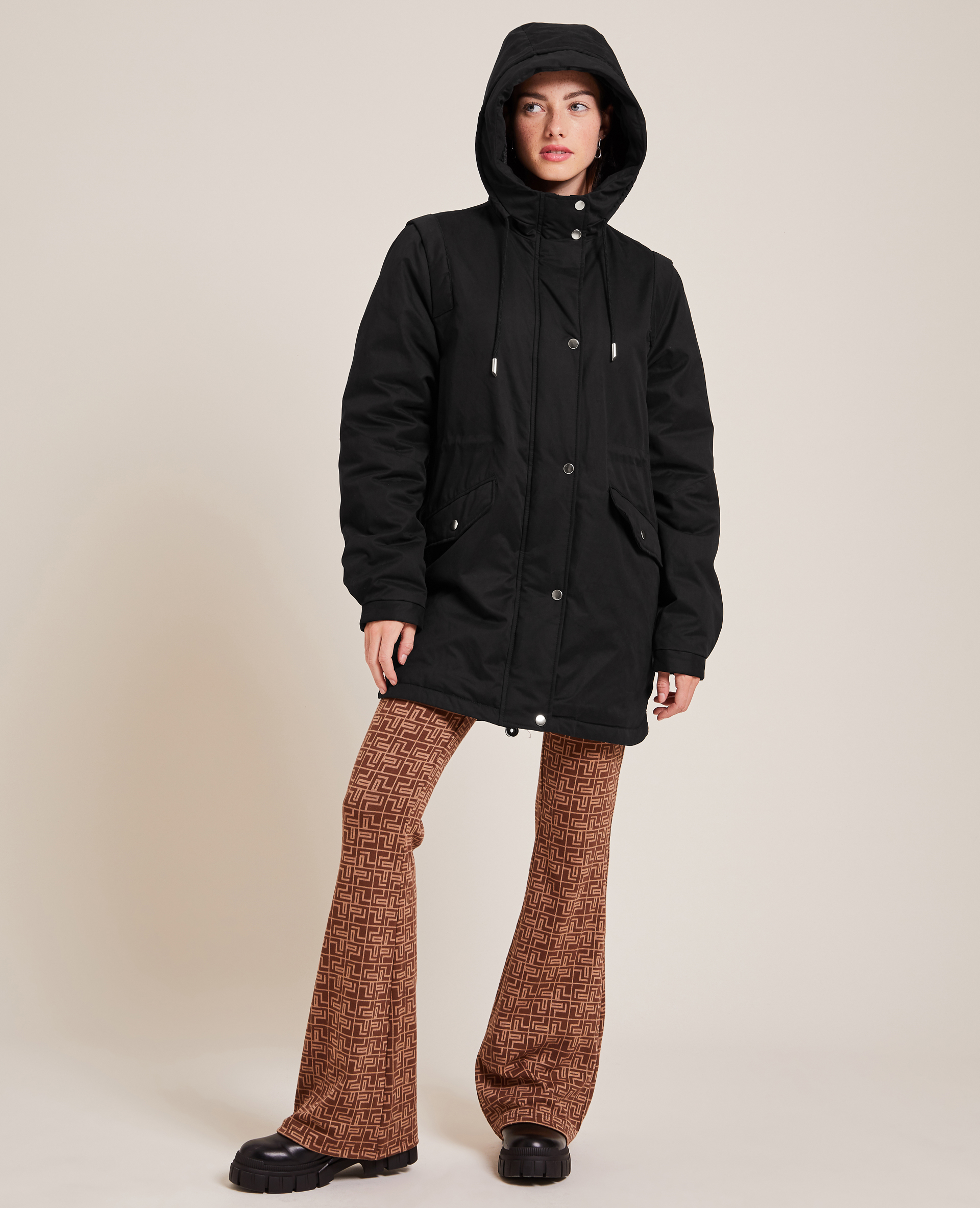 Parka avec doublure fourrure noir - Pimkie