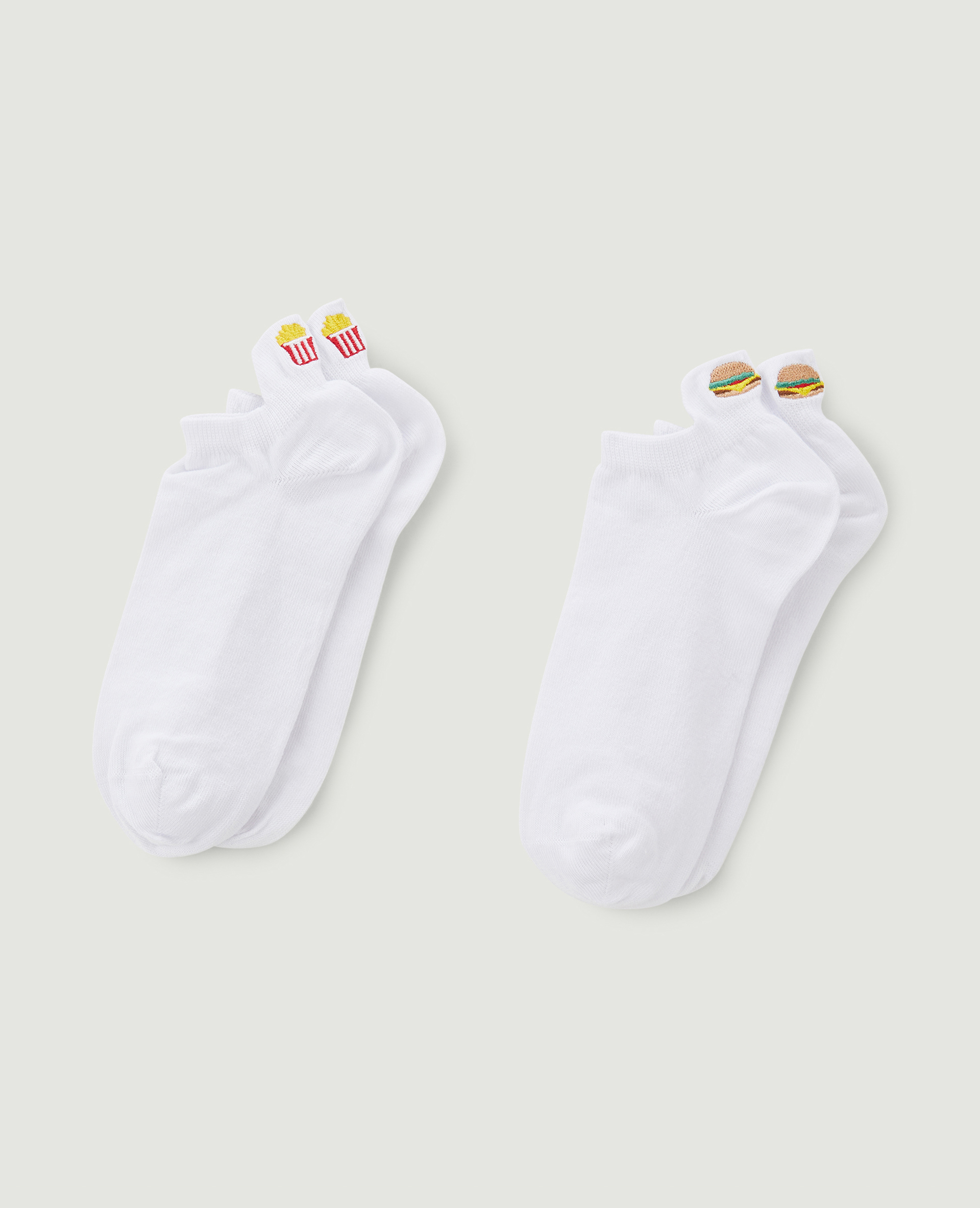 Lot de 2 paires de socquettes blanc - Pimkie