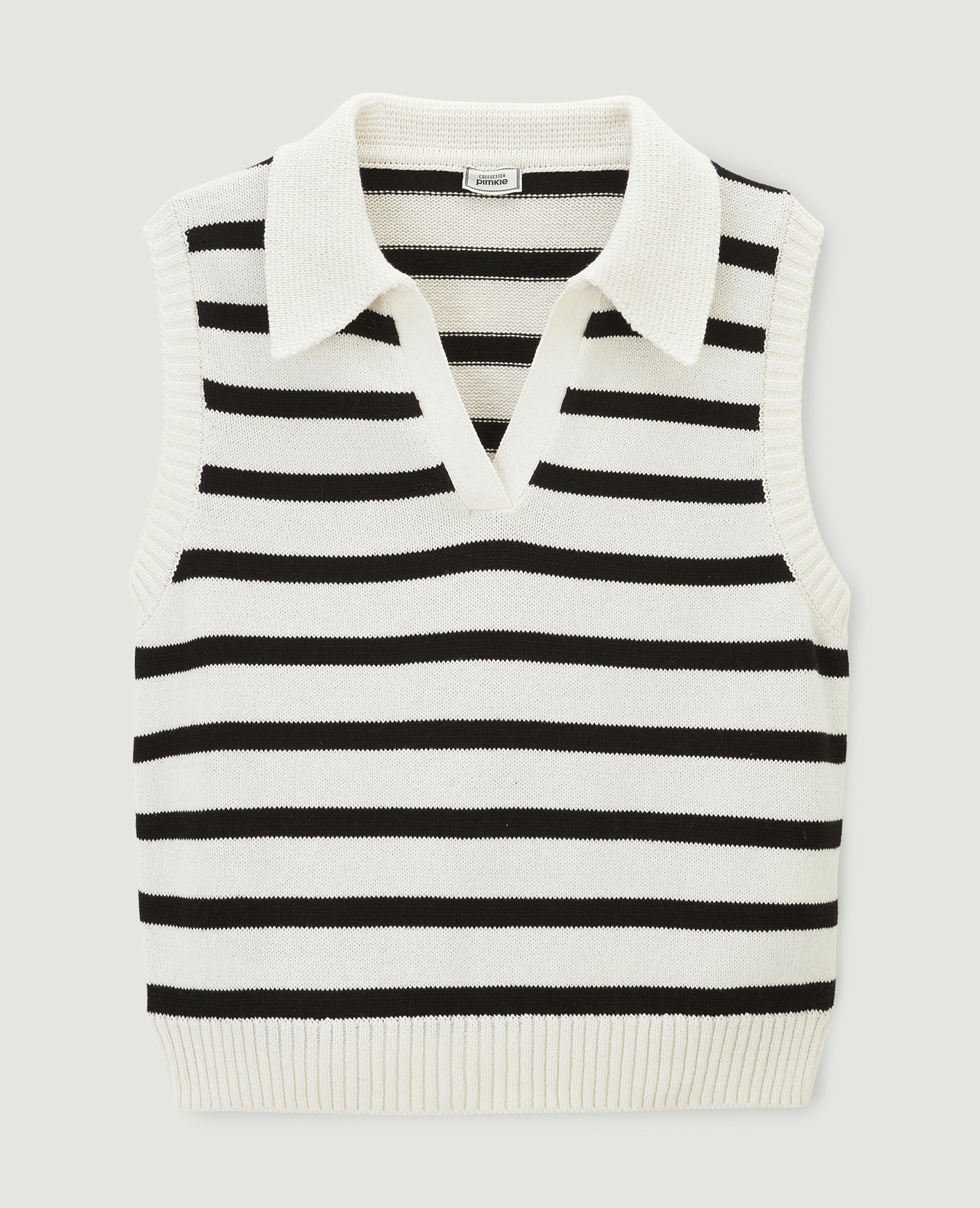 Pull sans manches avec col blanc - Pimkie