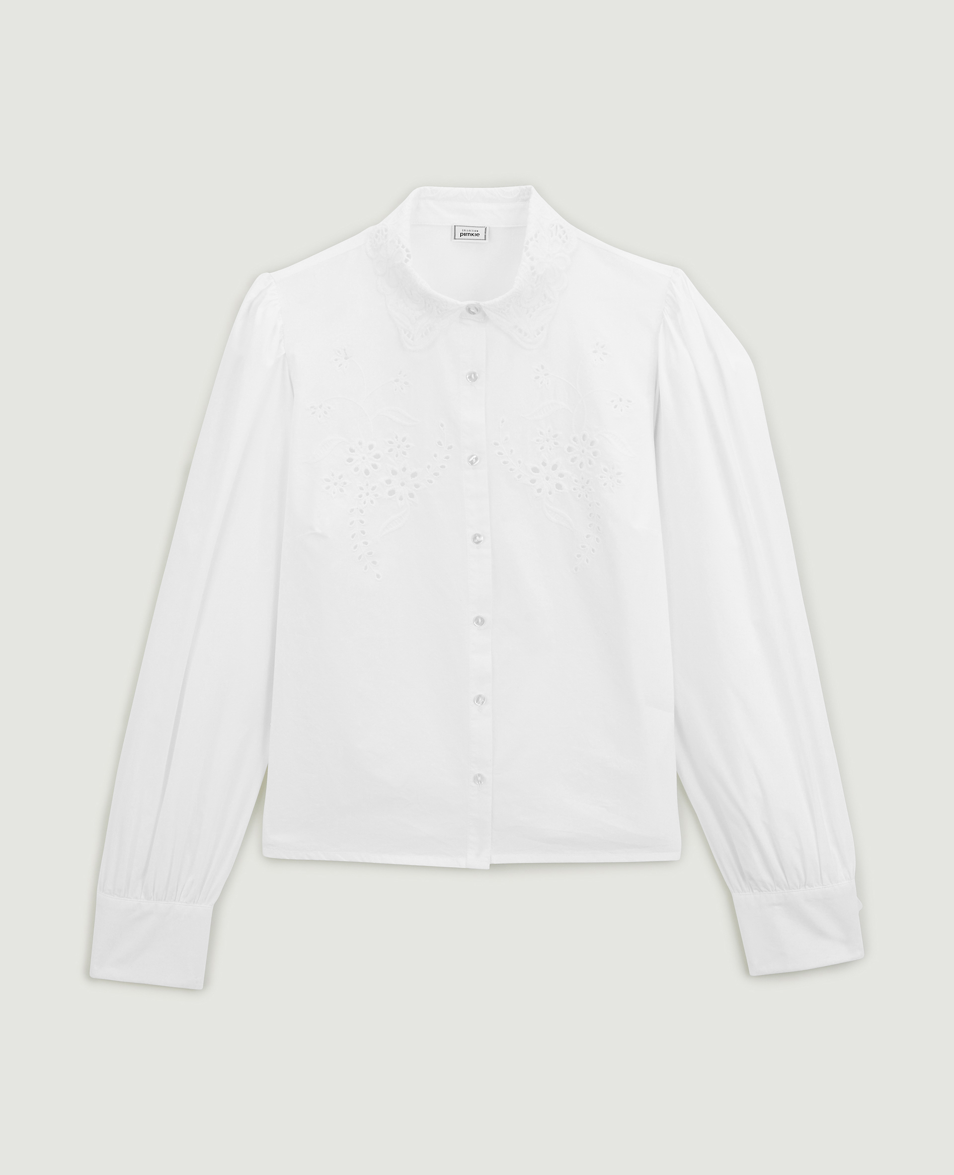 Chemise détails guipure blanc - Pimkie