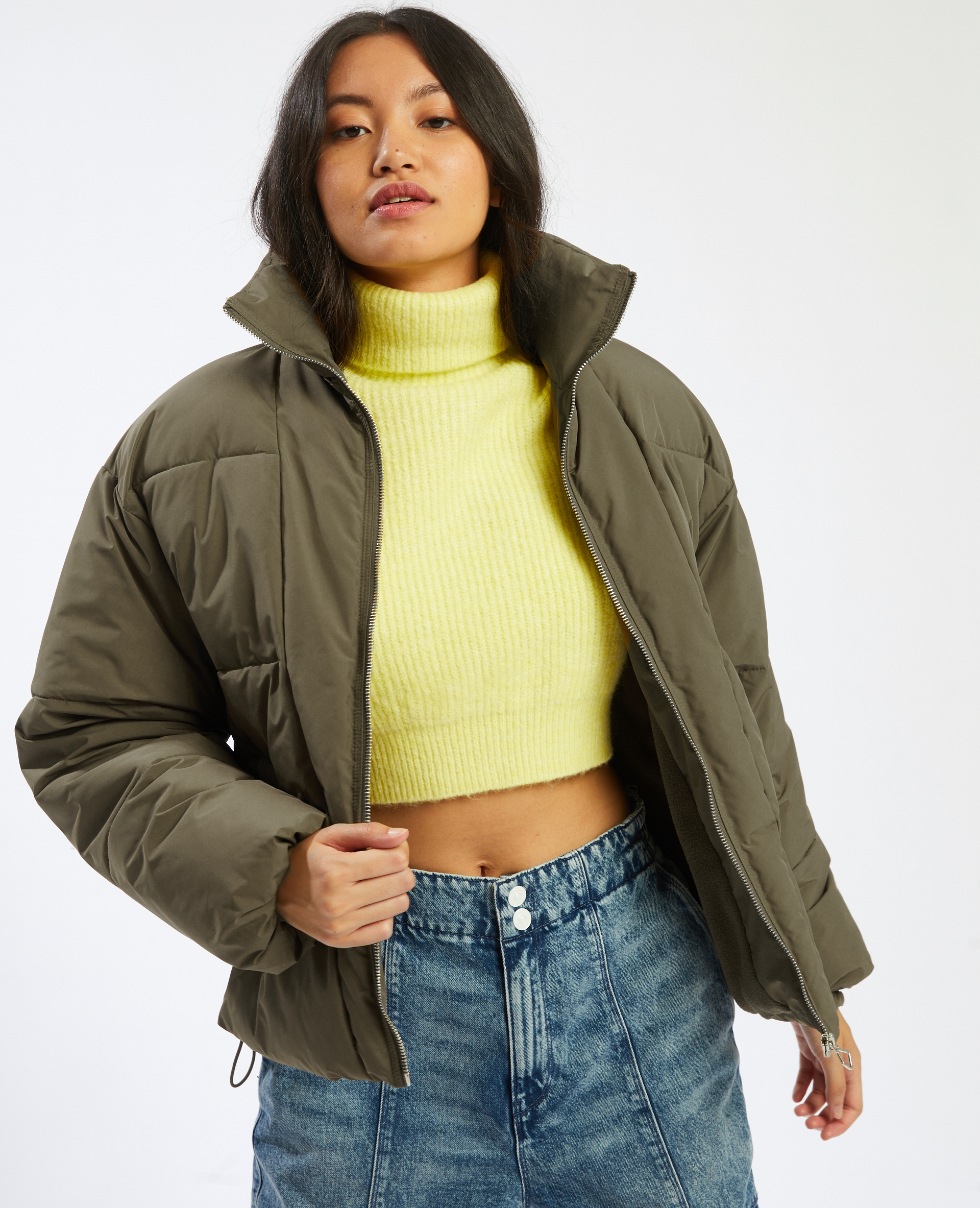 Doudoune 100% polyester recyclé vert kaki - Pimkie