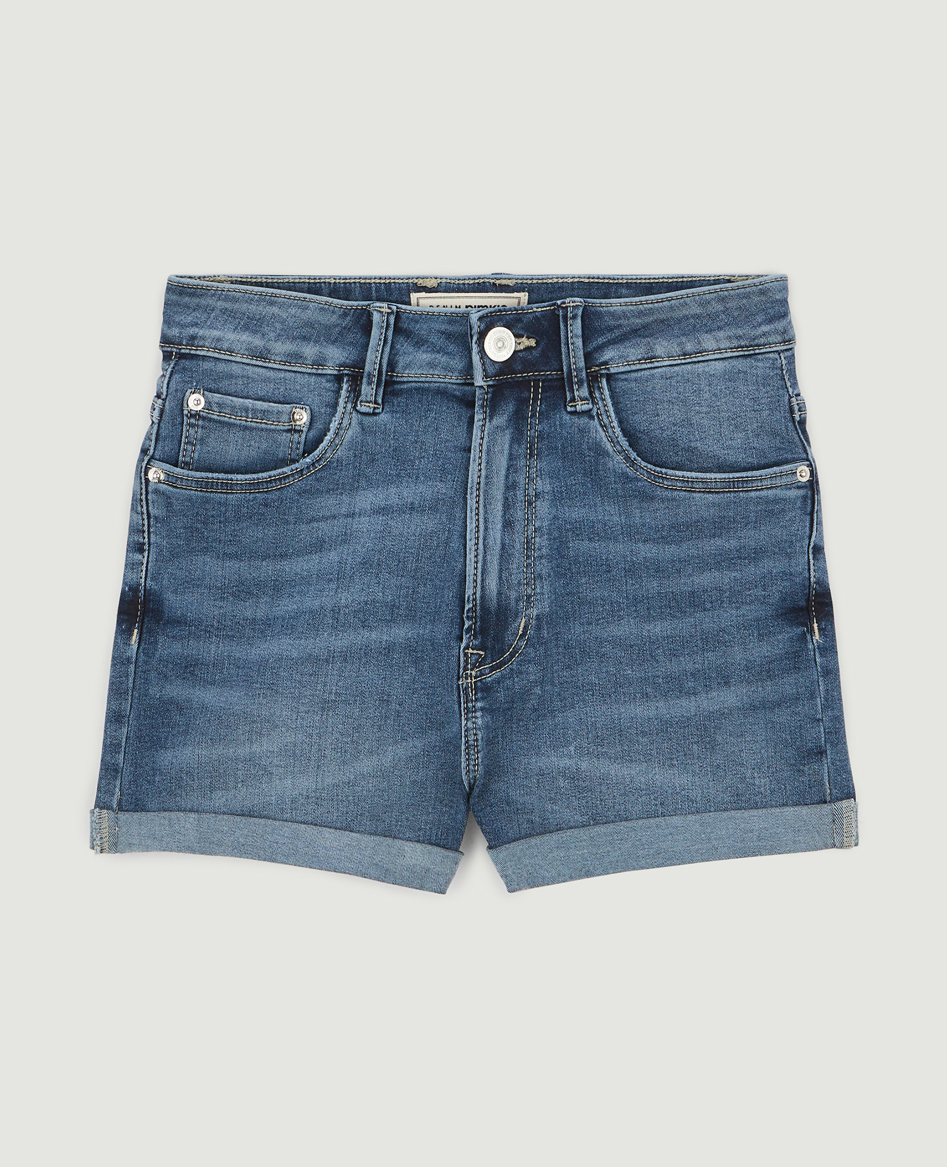 Short en jean bords roulottés bleu denim - Pimkie
