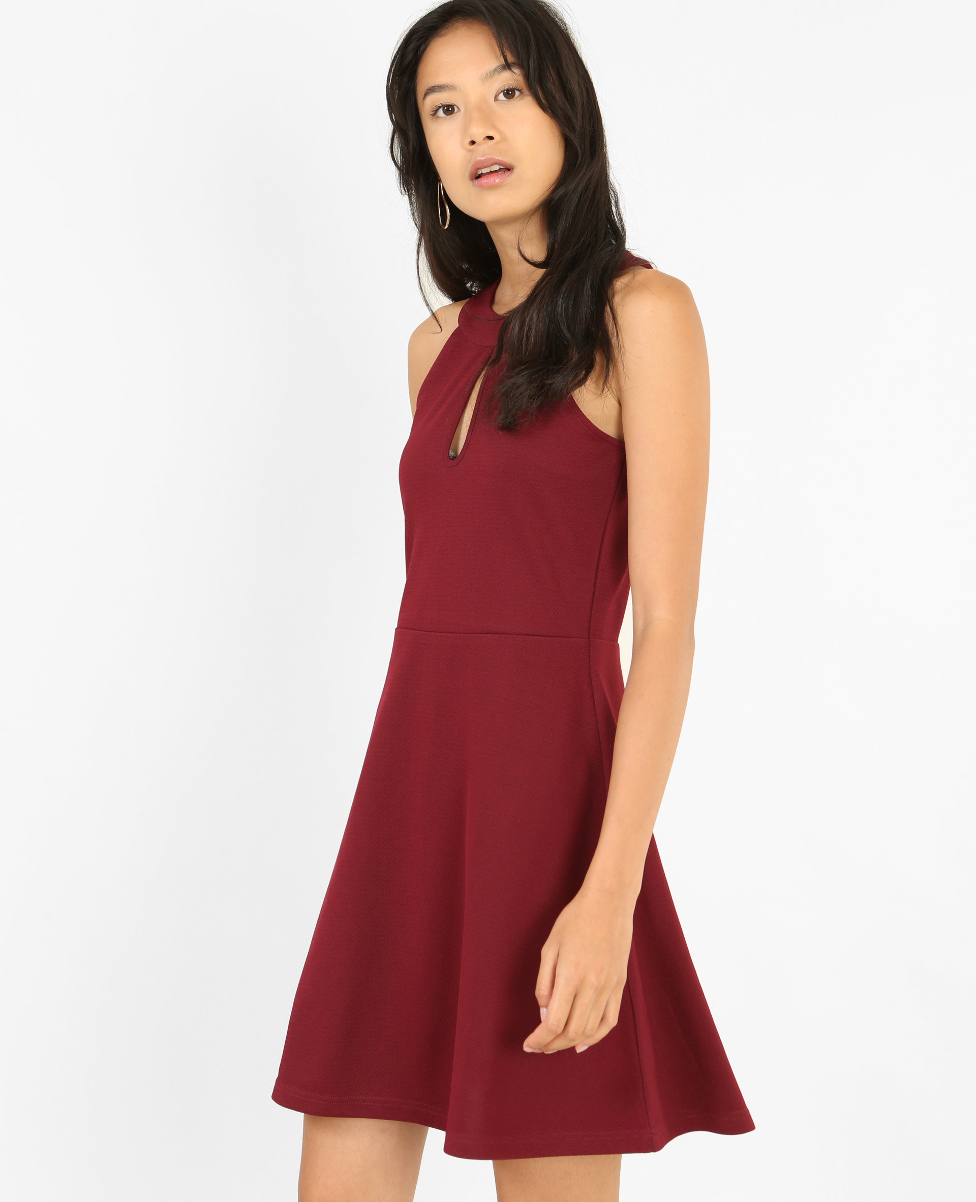 Robe patineuse grenat - 780767325A03 | Pimkie