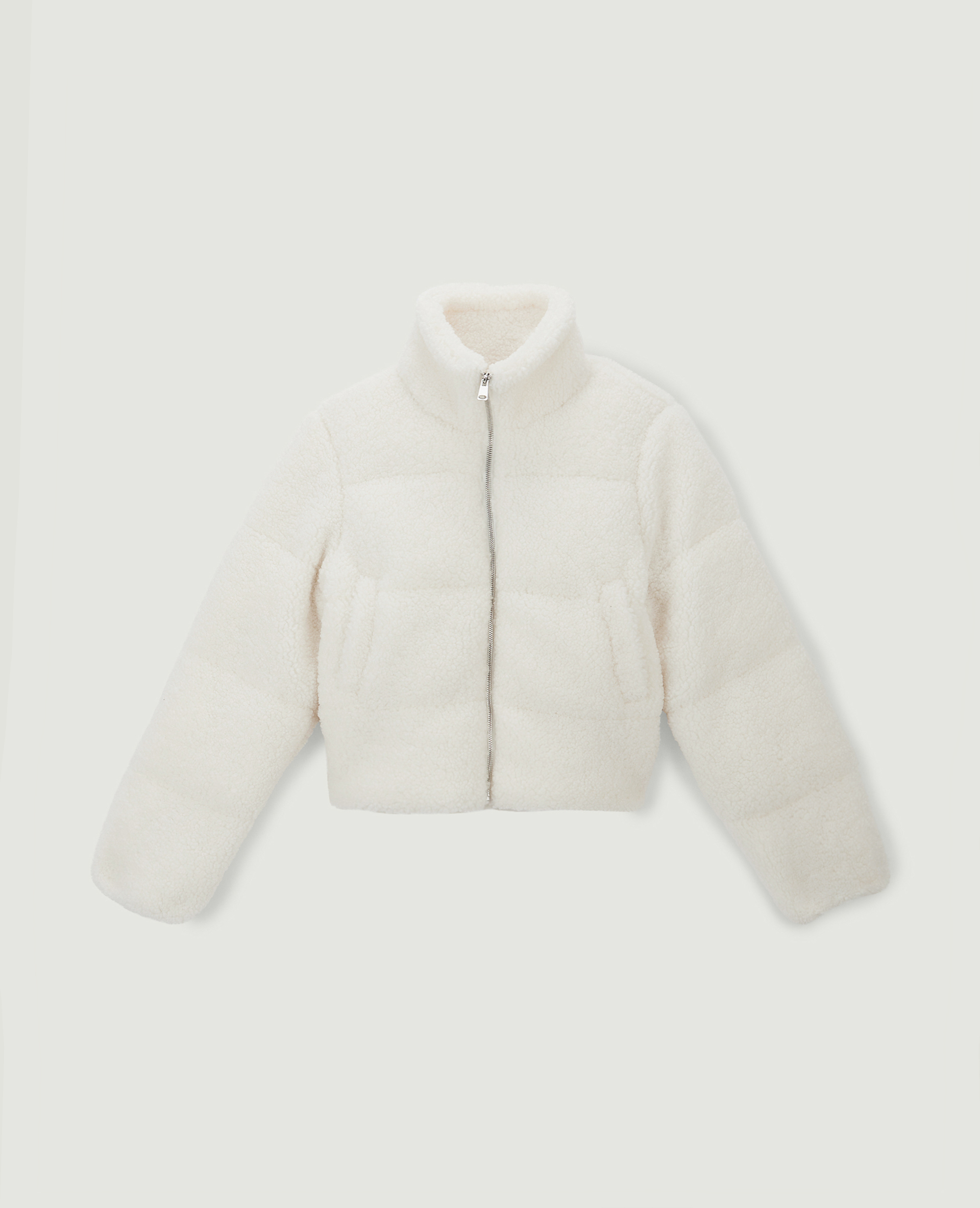 Blouson doudoune en sherpa blanc - Pimkie
