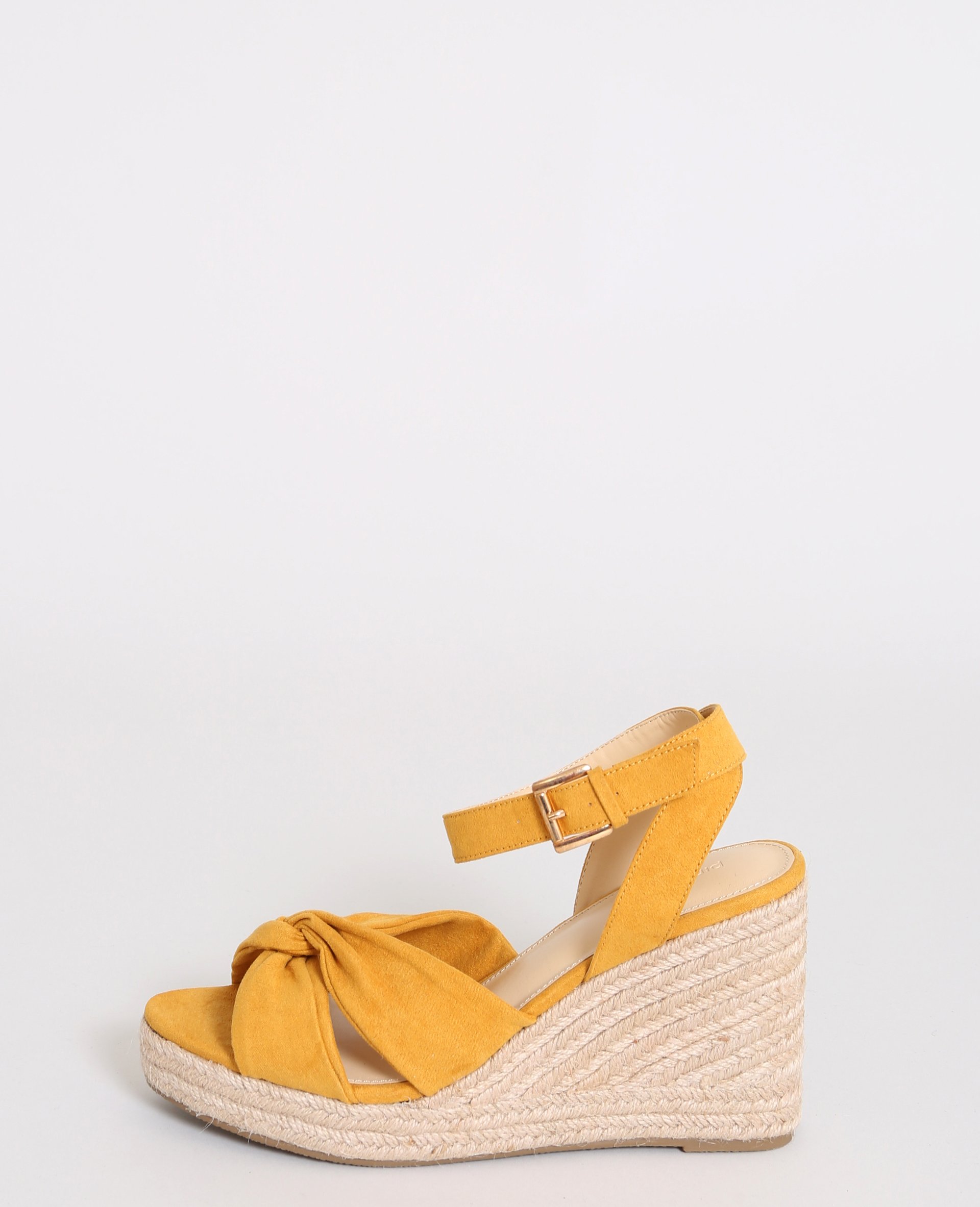 Sandales new arrivals compensées jaune