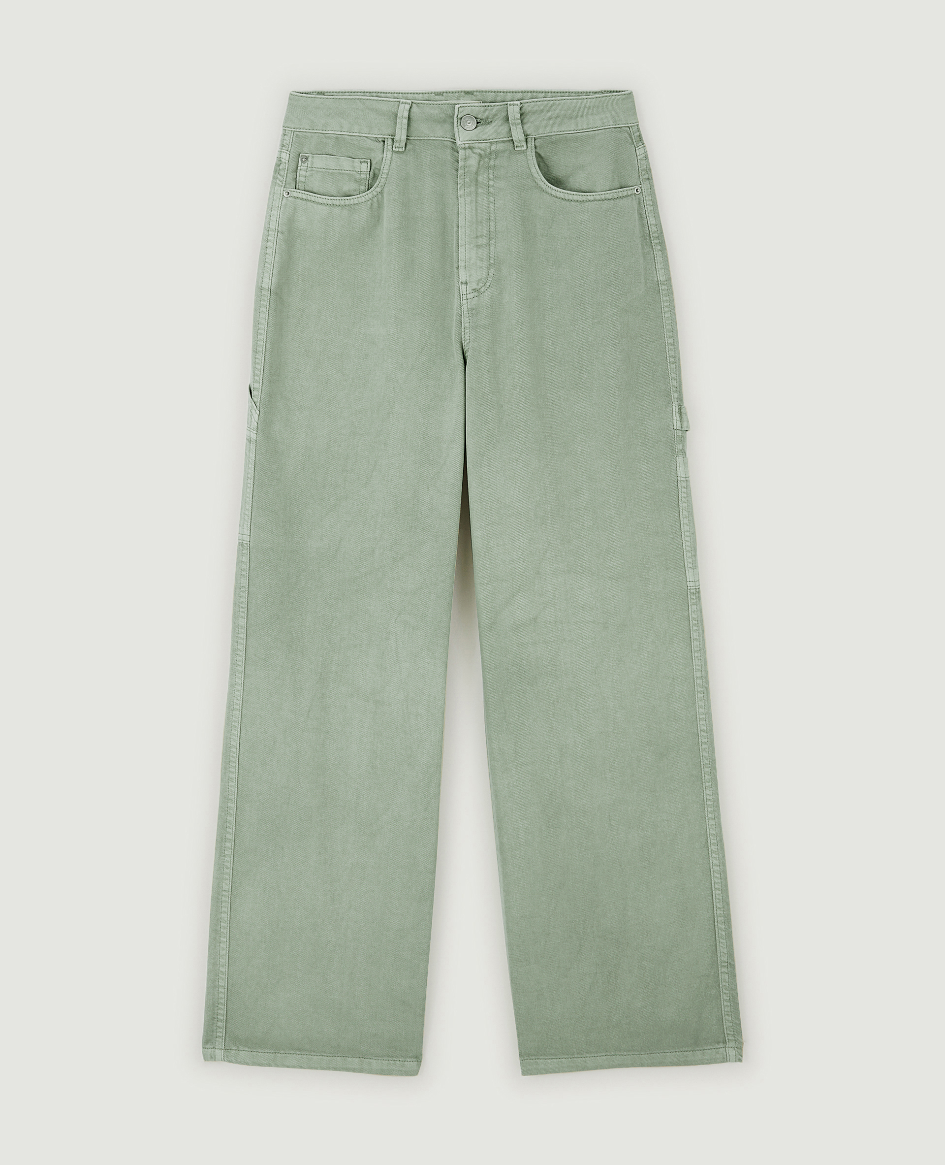Jean cargo large vert de gris - Pimkie