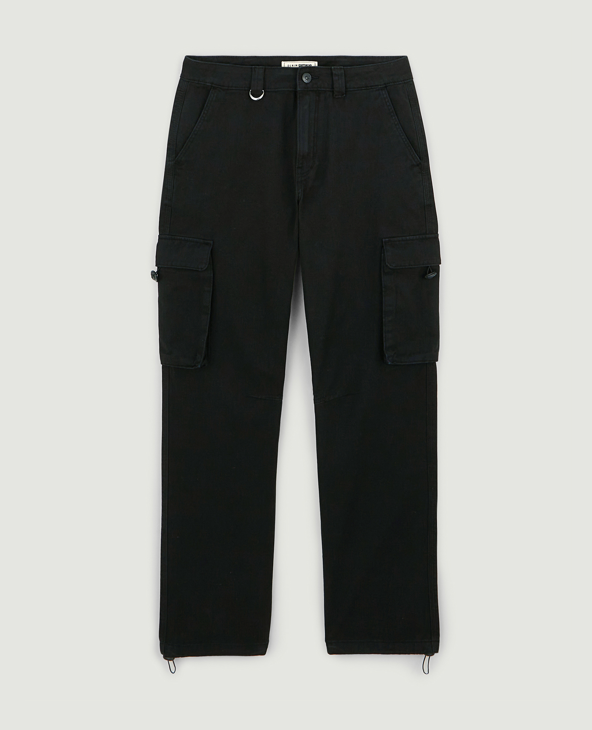 Pantalon droit cargo taille basse noir - Pimkie