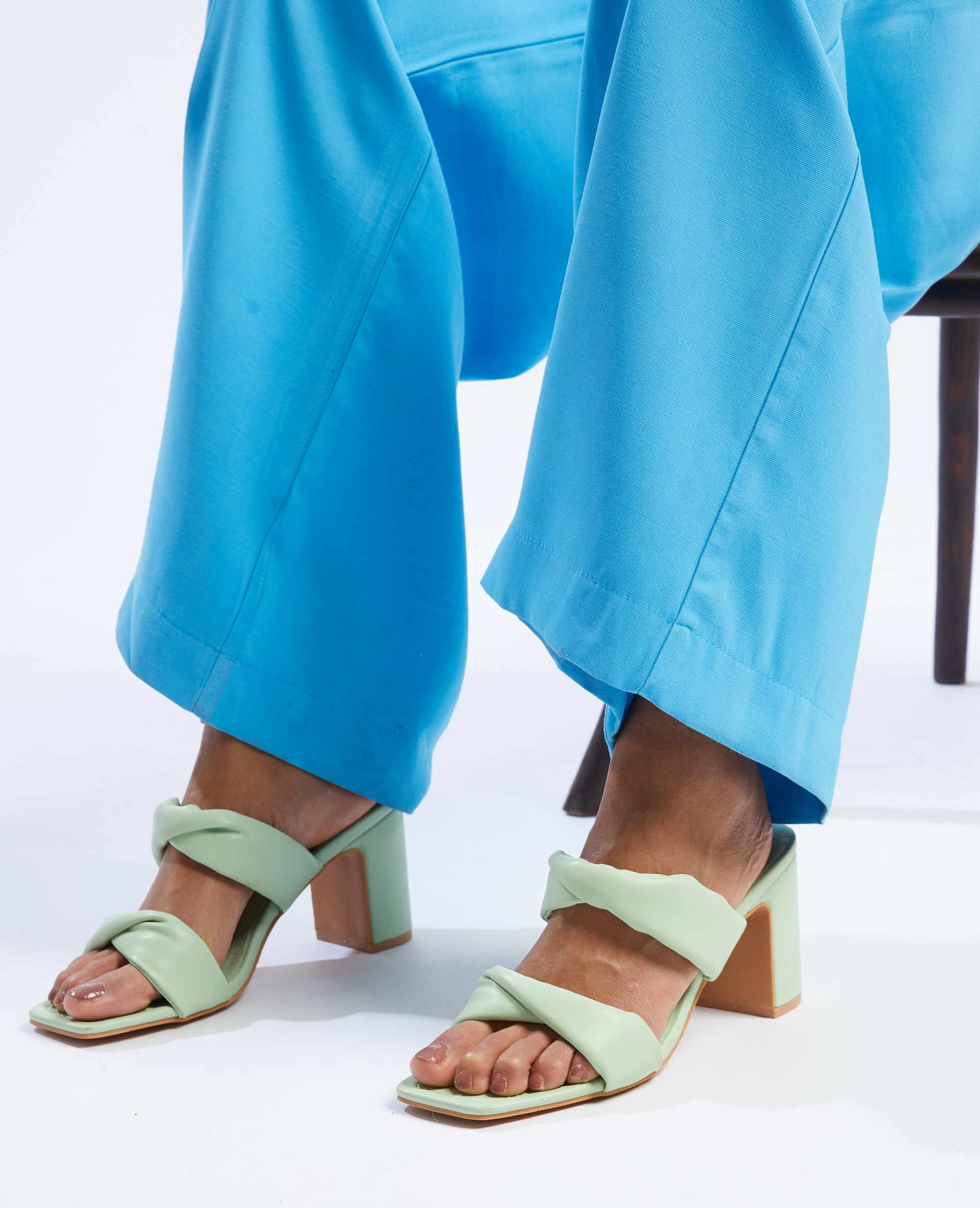 Mules à talons vert anis - Pimkie