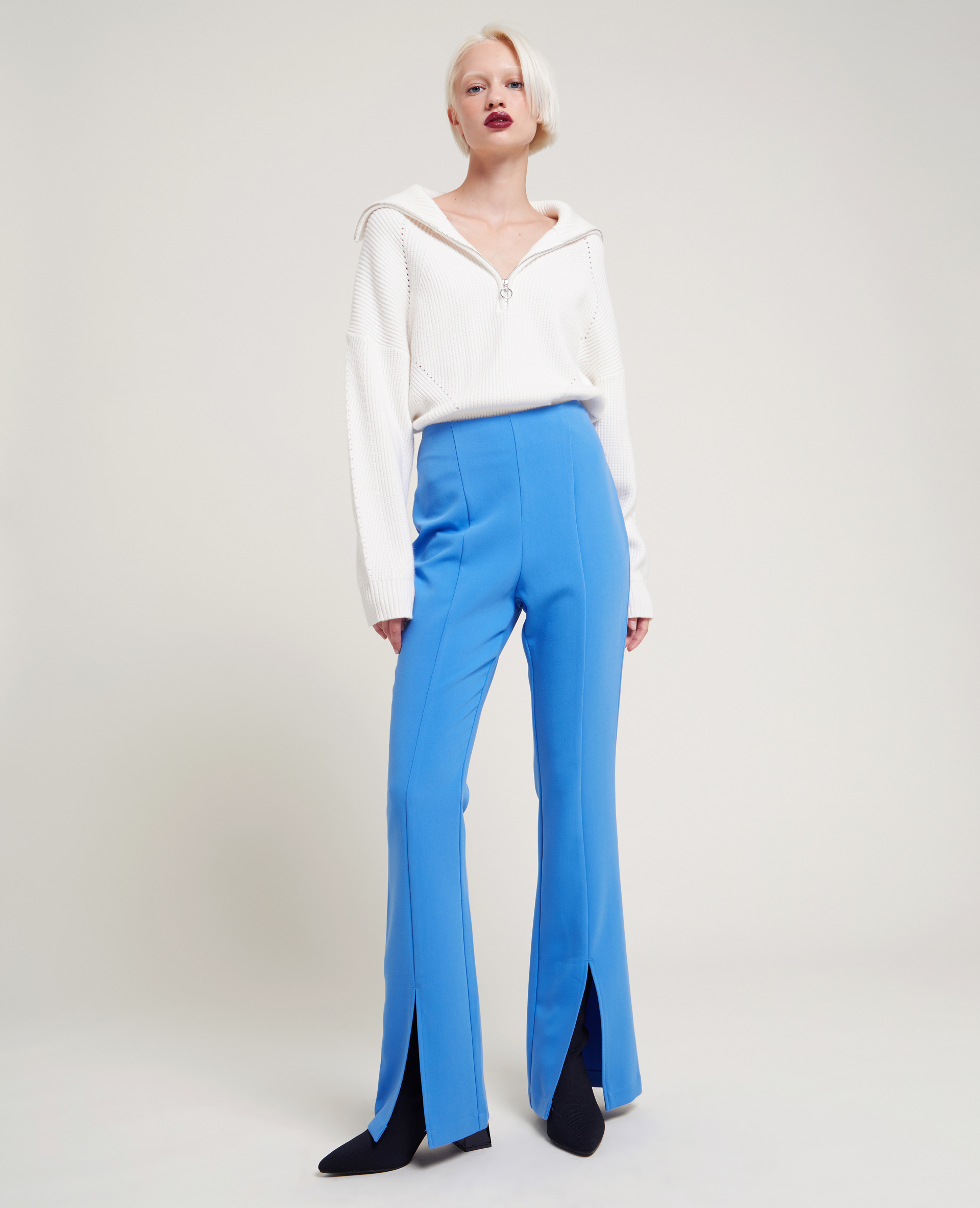 Pantalon taille haute flare online