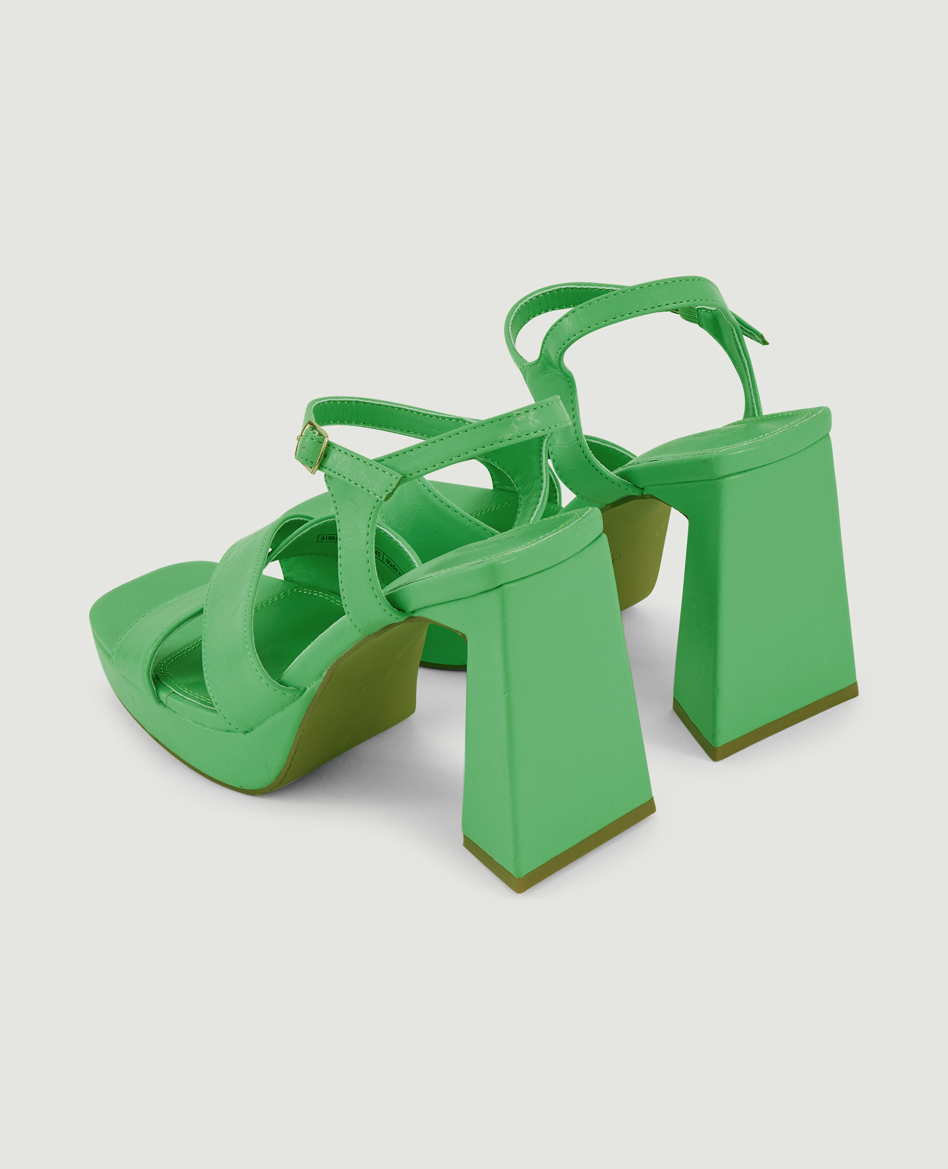 Sandales plateforme talons trapèze vert - Pimkie