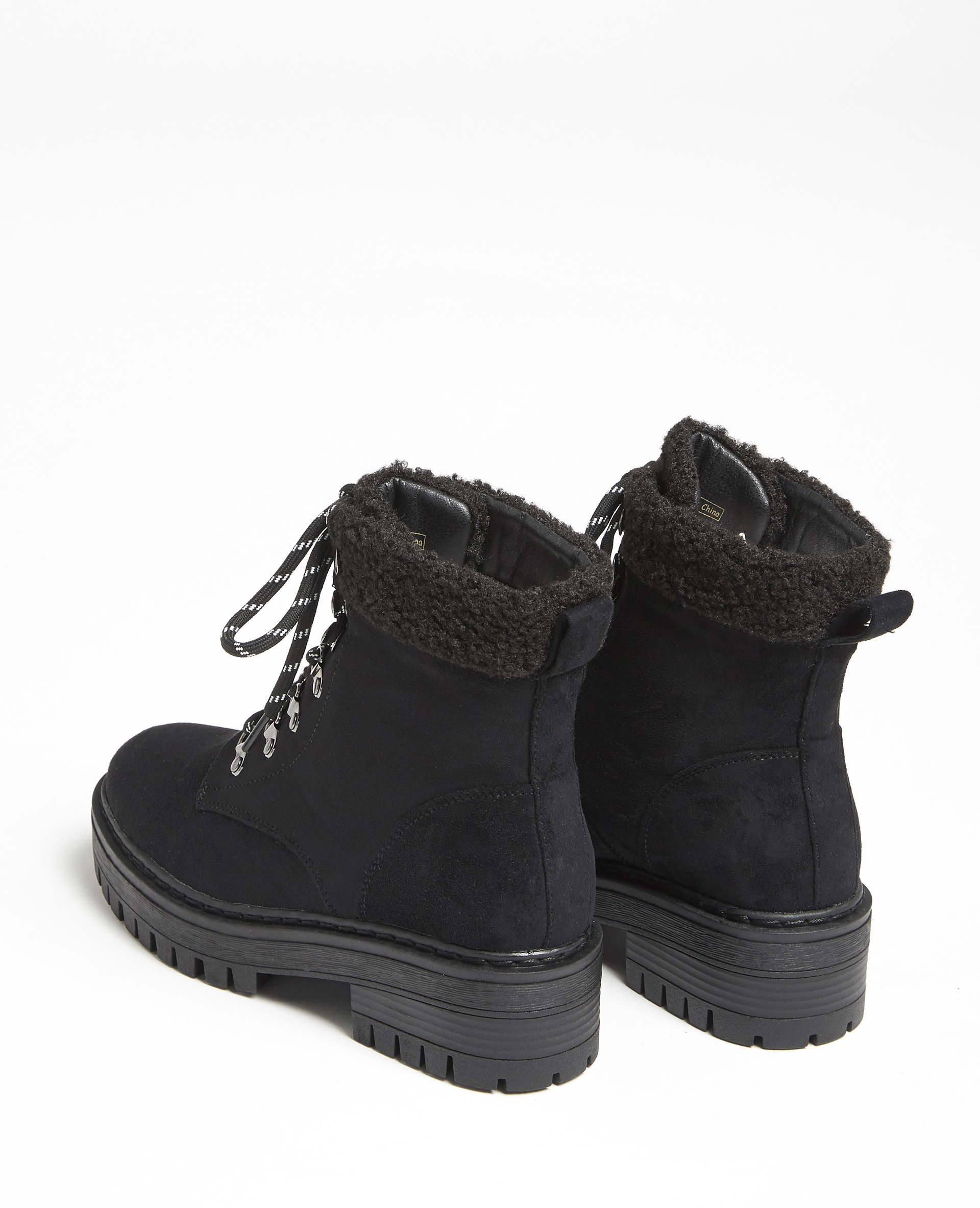 bottines daim fourrées femme