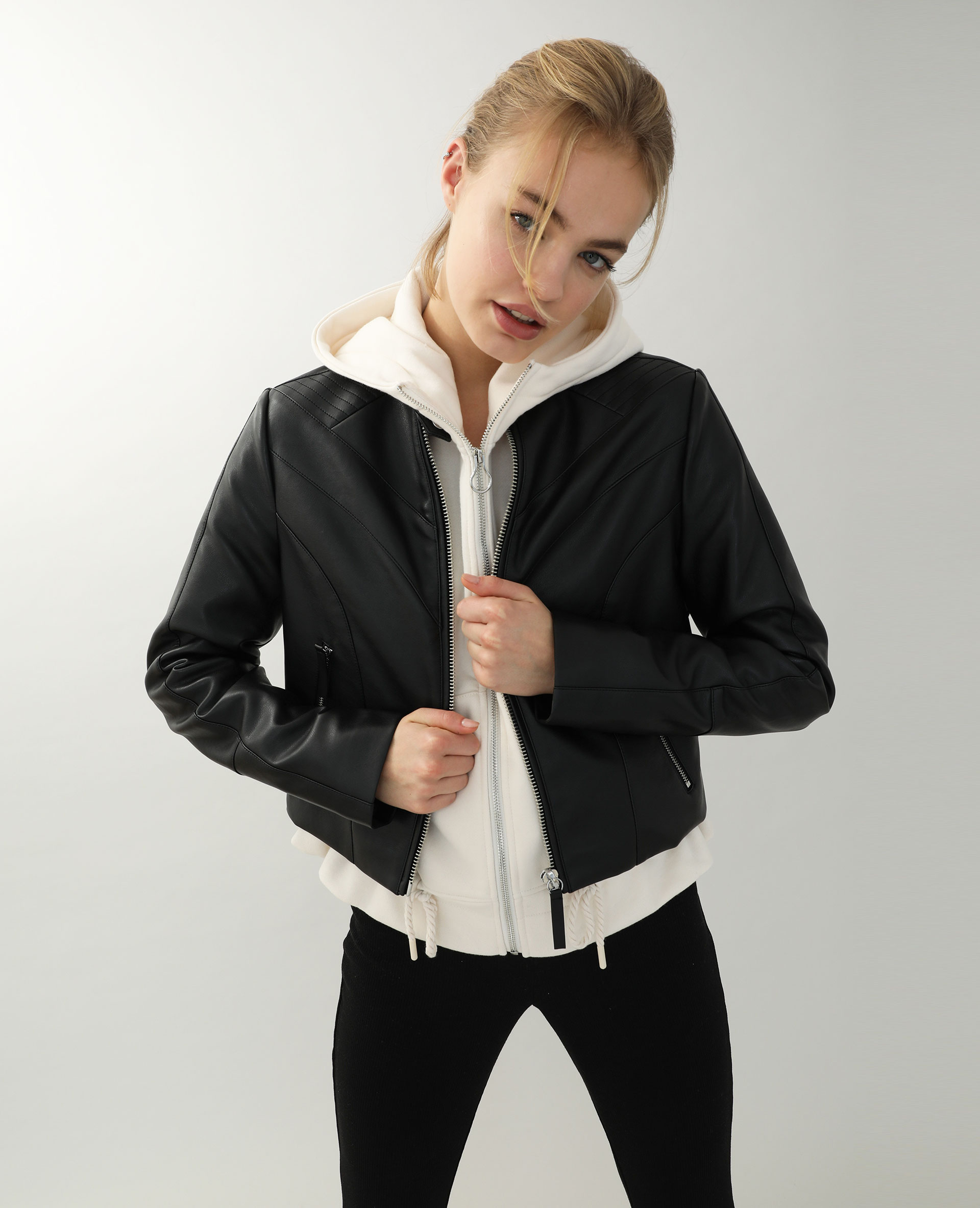 Veste style biker femme