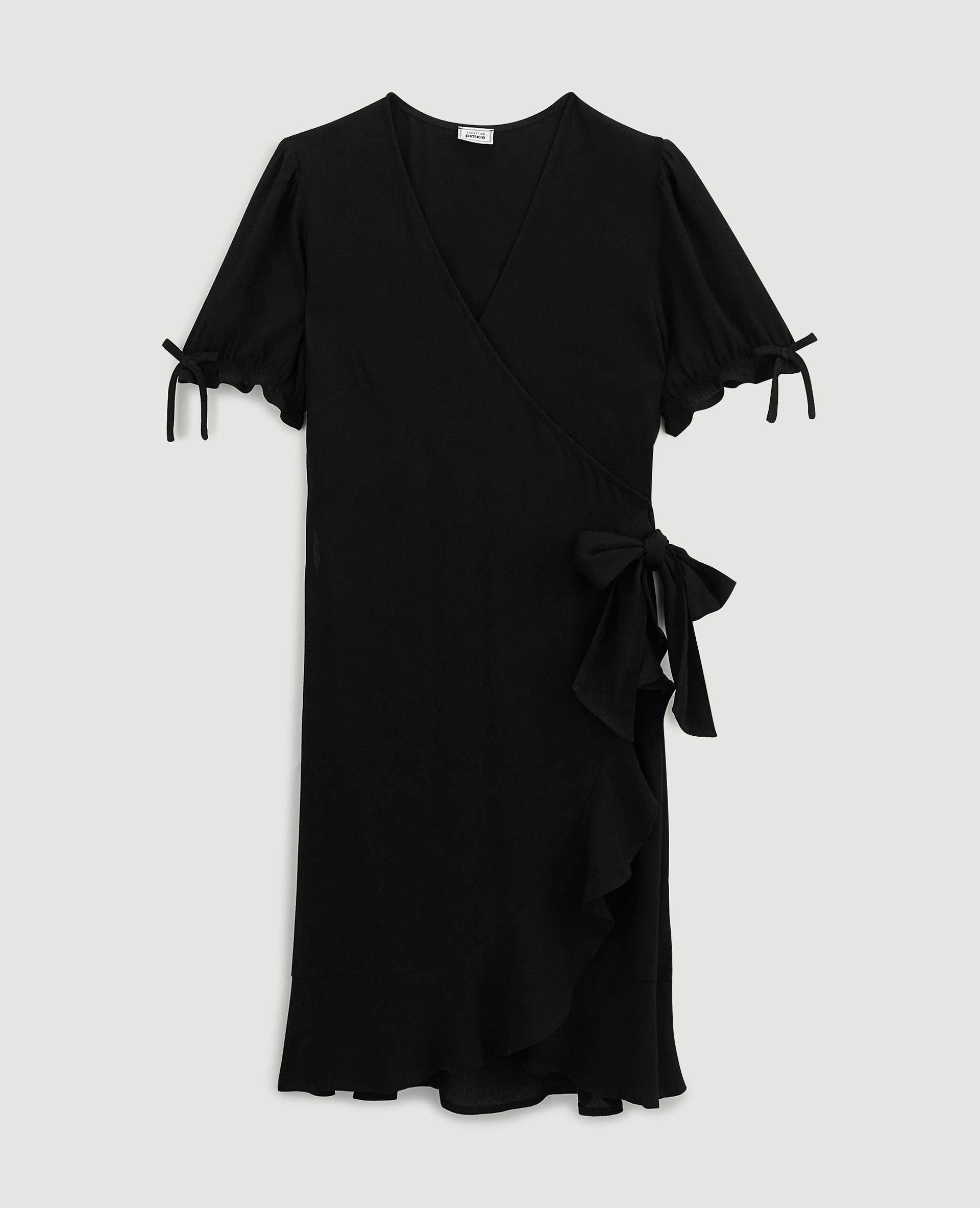 Robe courte cache-cœur noir - Pimkie
