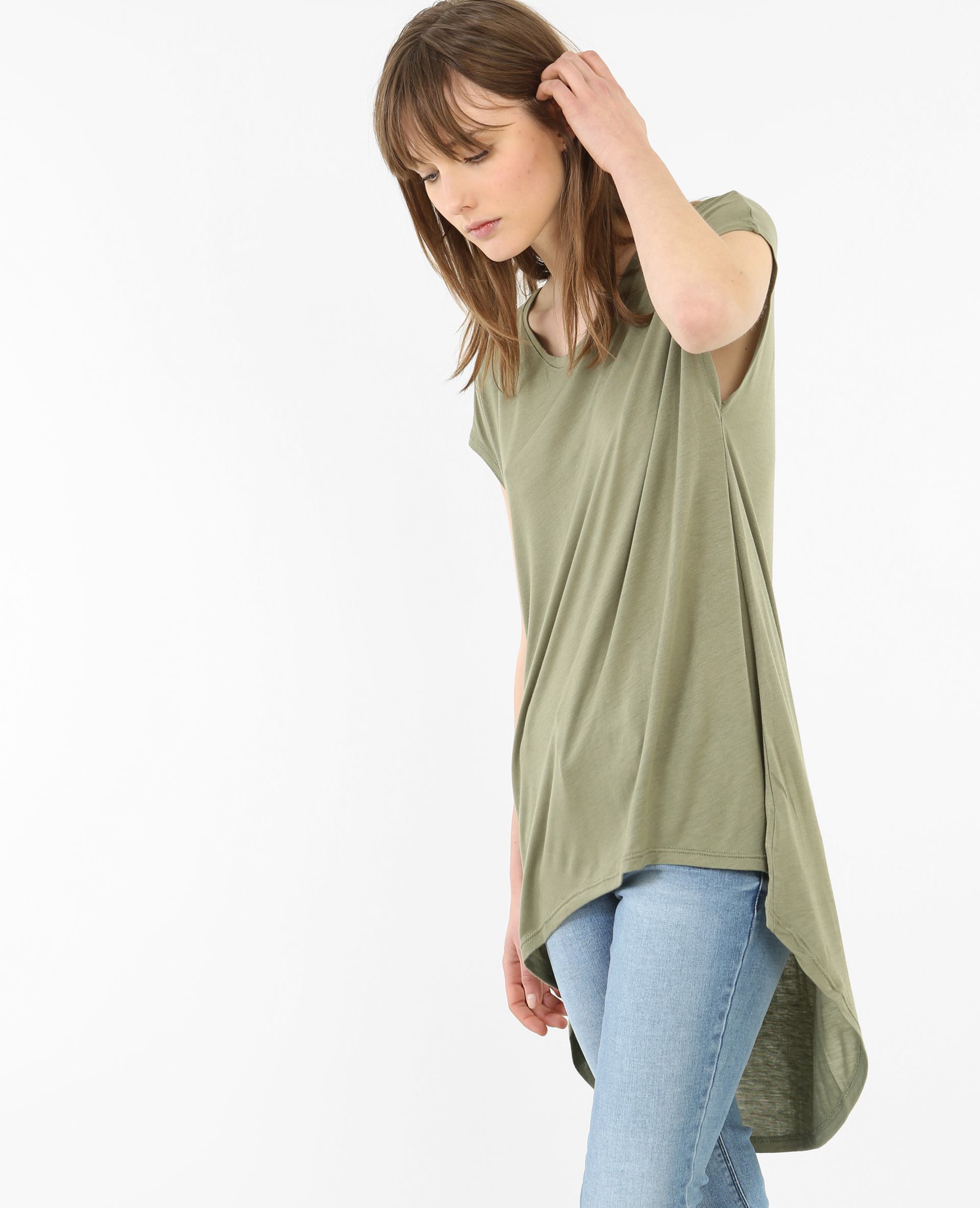 Tee shirt long top derriere