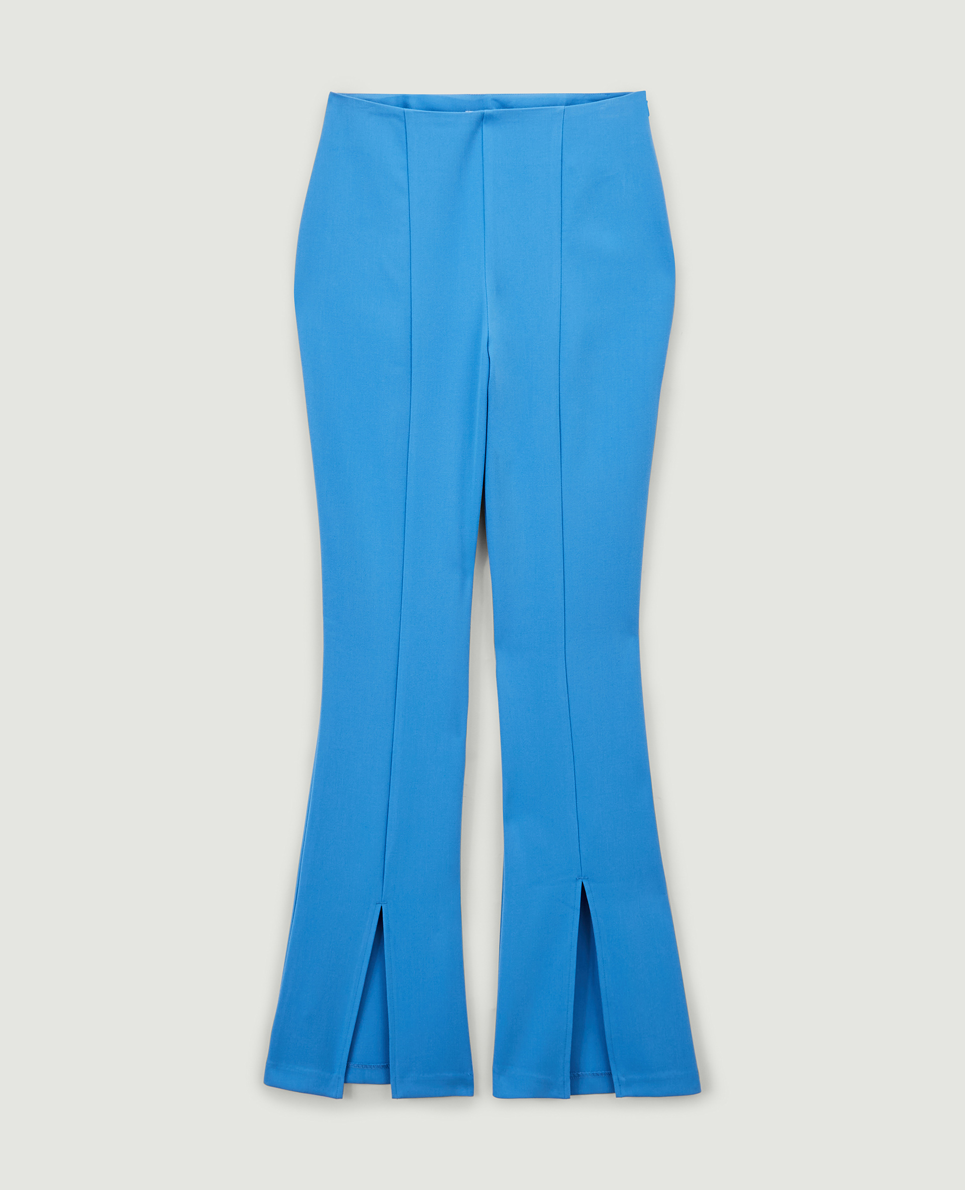 Pantalon flare taille haute fente devant bleu électrique - Pimkie