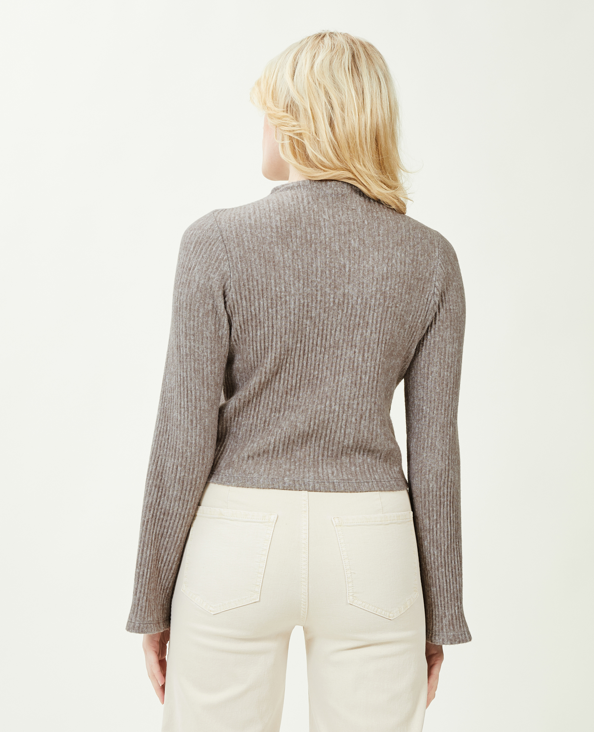 Top manches flare maille plissée marron - Pimkie
