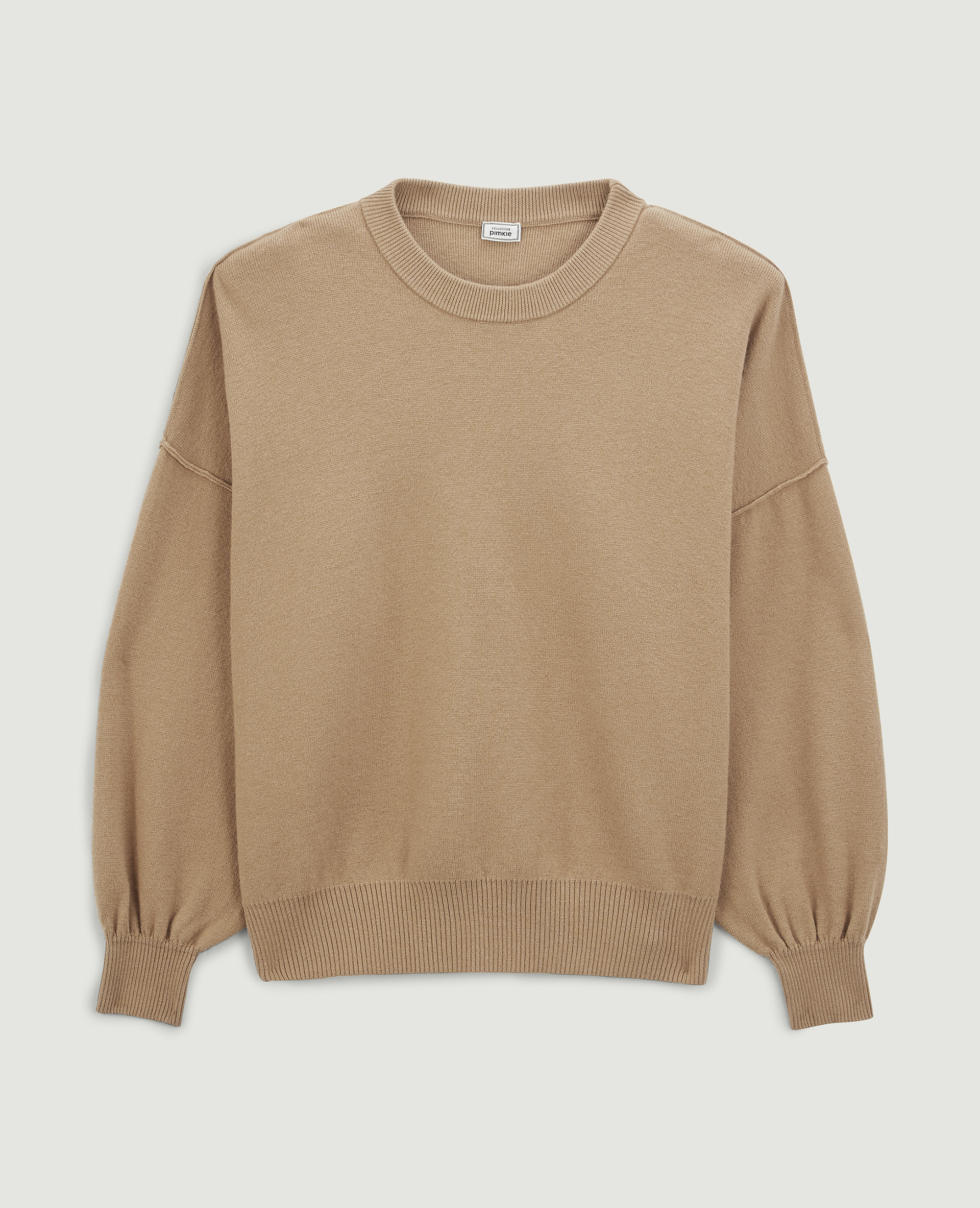 Pull large en maille marron - Pimkie