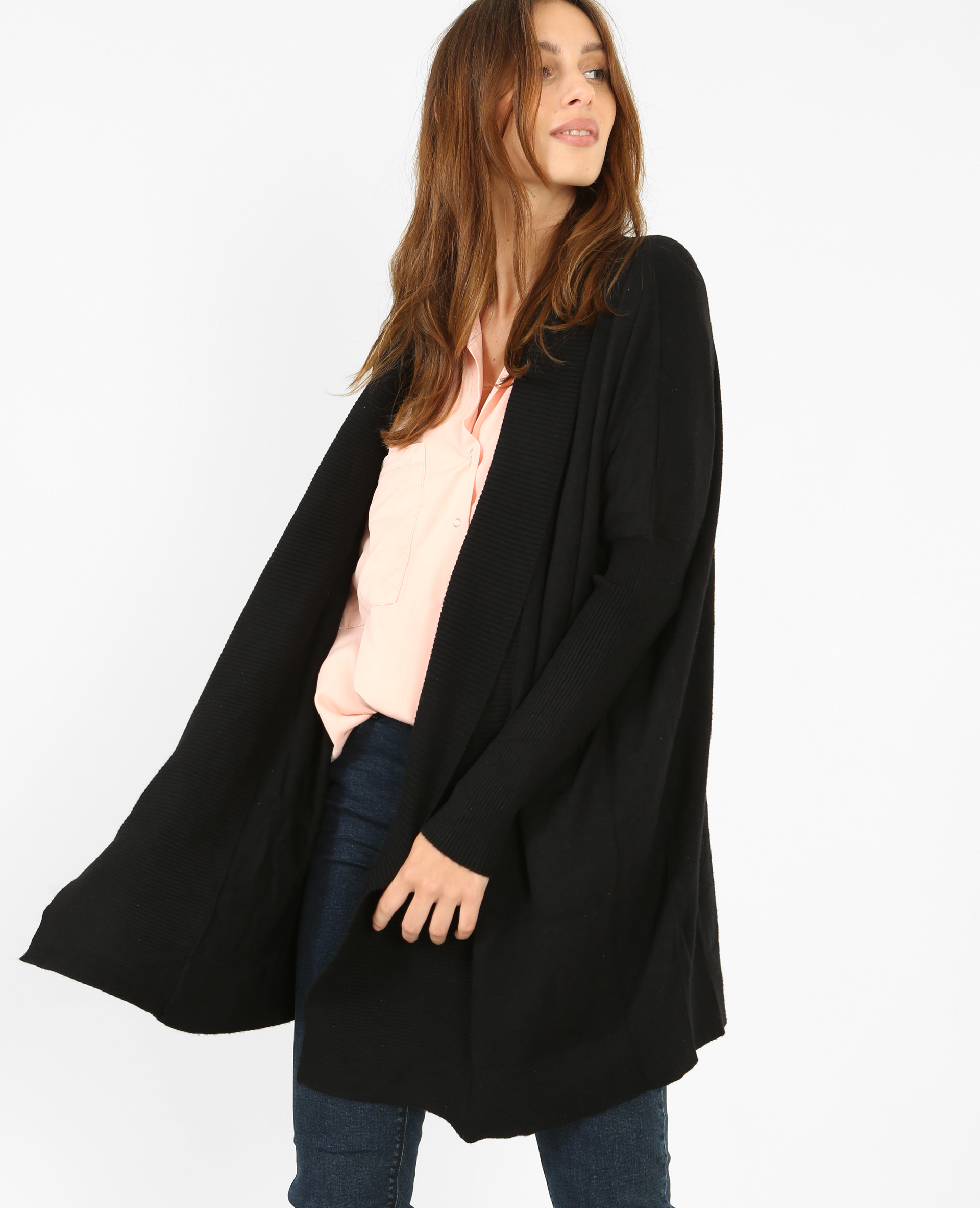 Gilet long chaud femme