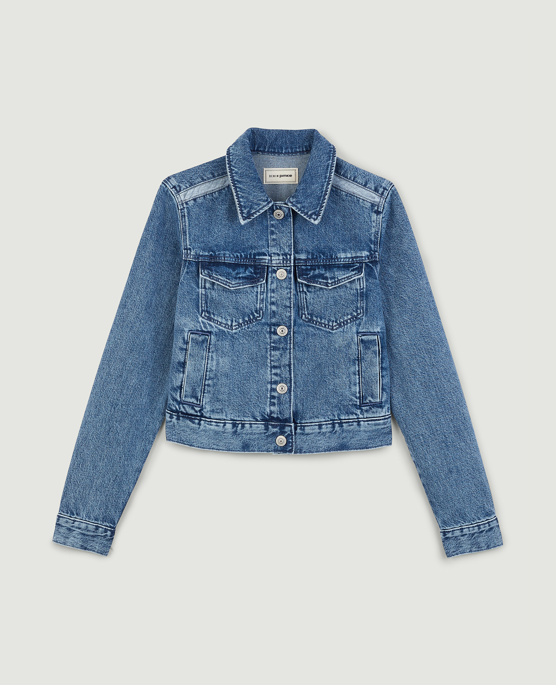Veste courte en jean bleu - Pimkie