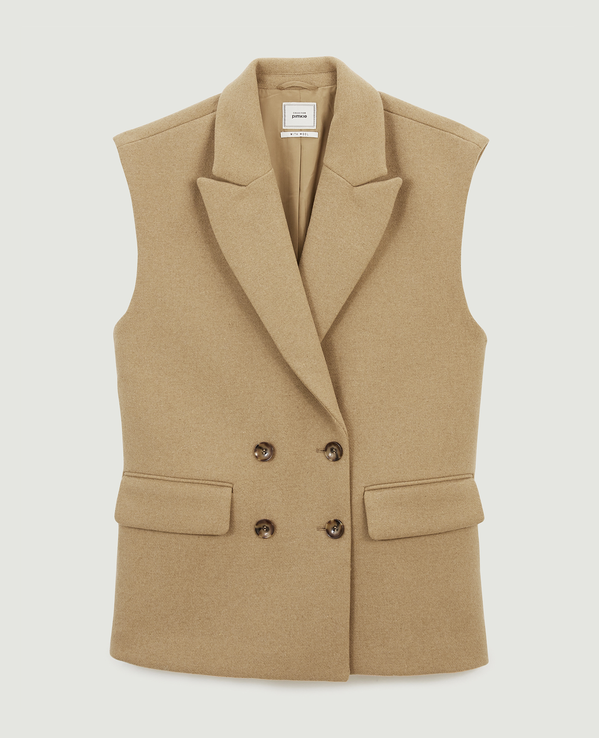 Veste oversize sans manches beige - Pimkie