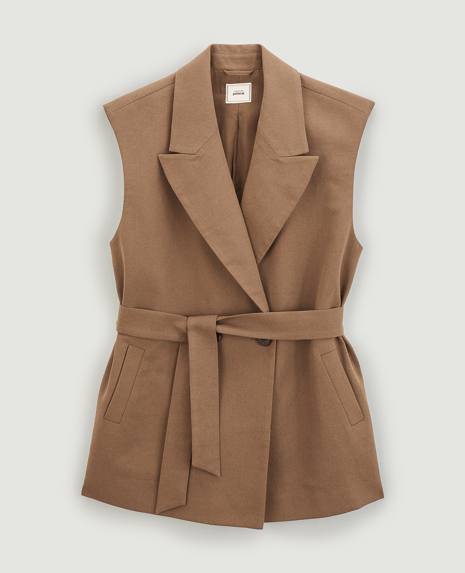 Veste blazer sans manche marron - Pimkie