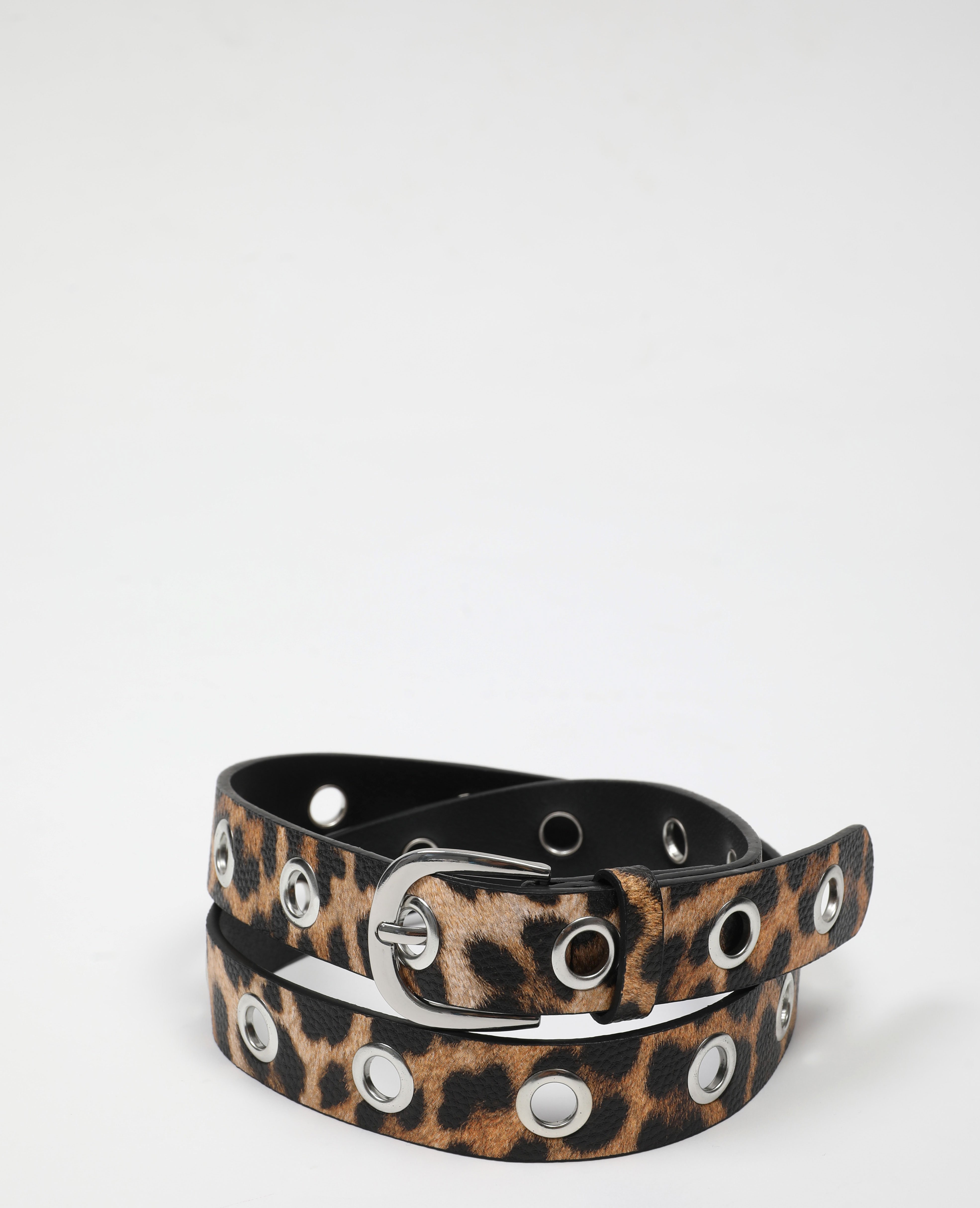 Ceinture cuir leopard sale