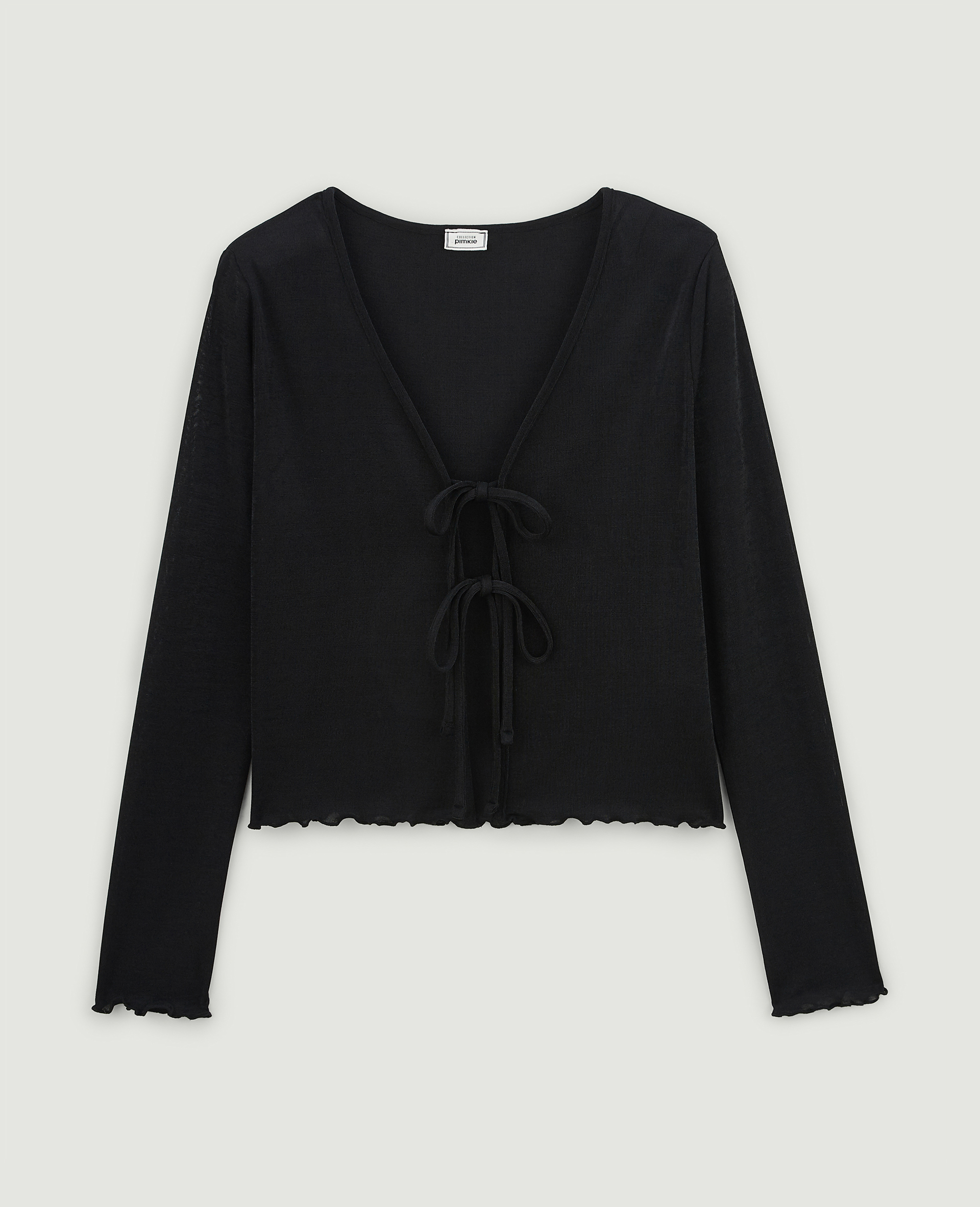 Gilet en maille fluide noir - Pimkie