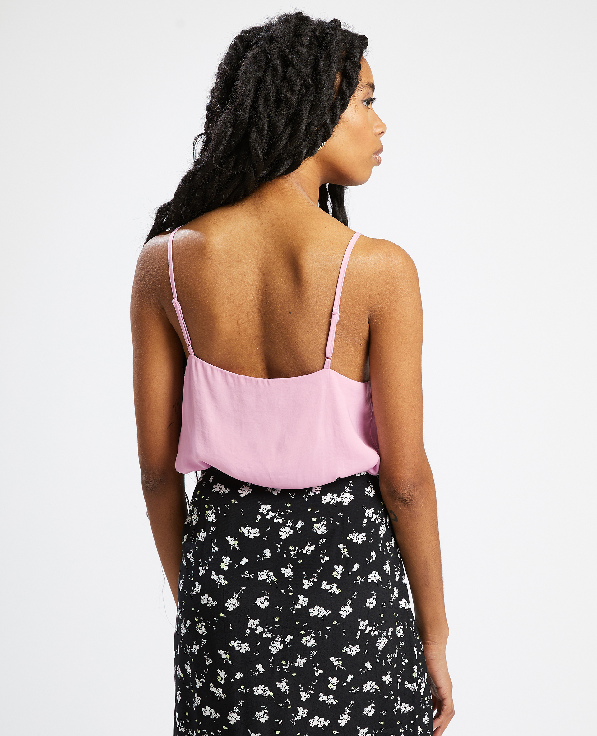 Top dentelle à bretelles lilas - Pimkie