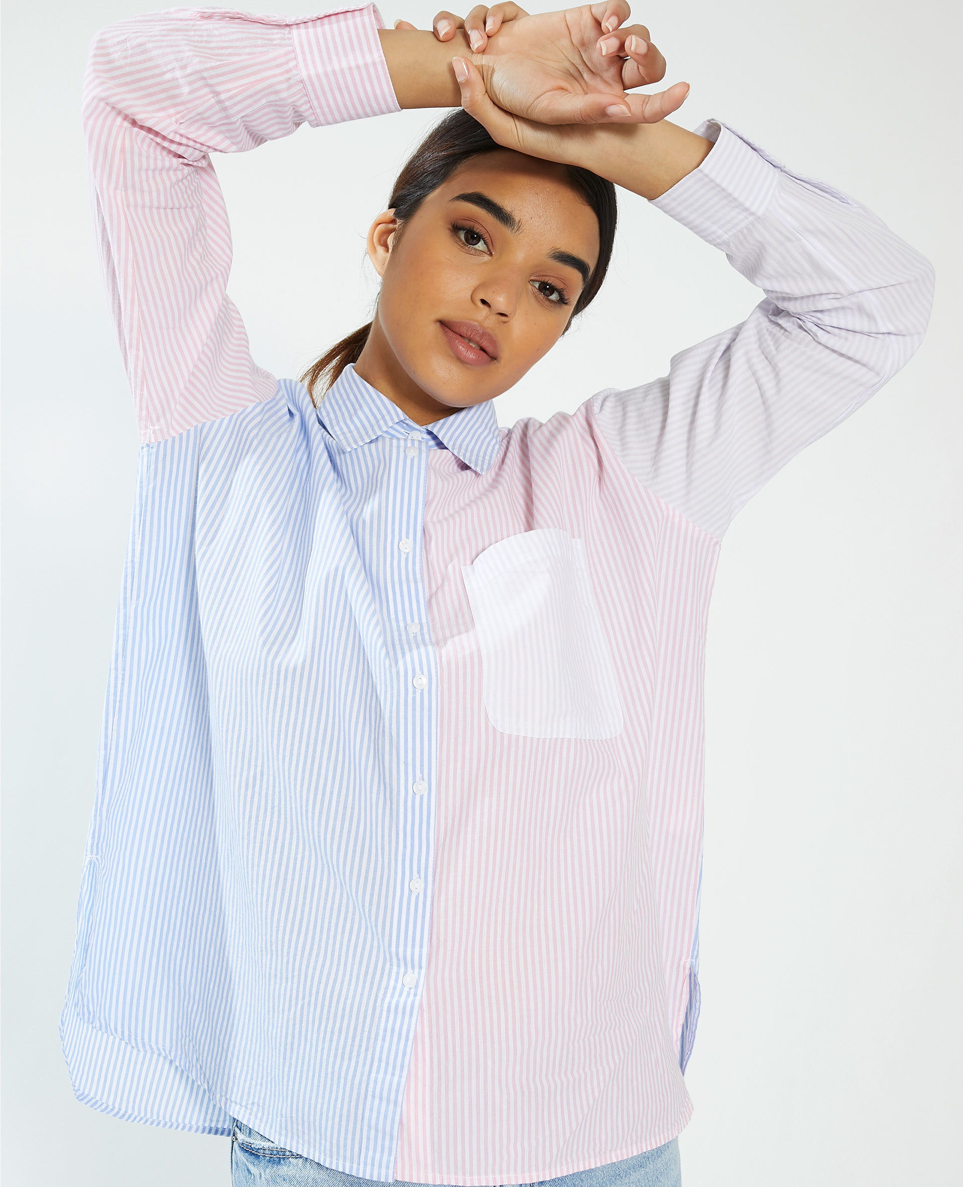 Chemise bicolore ray e
