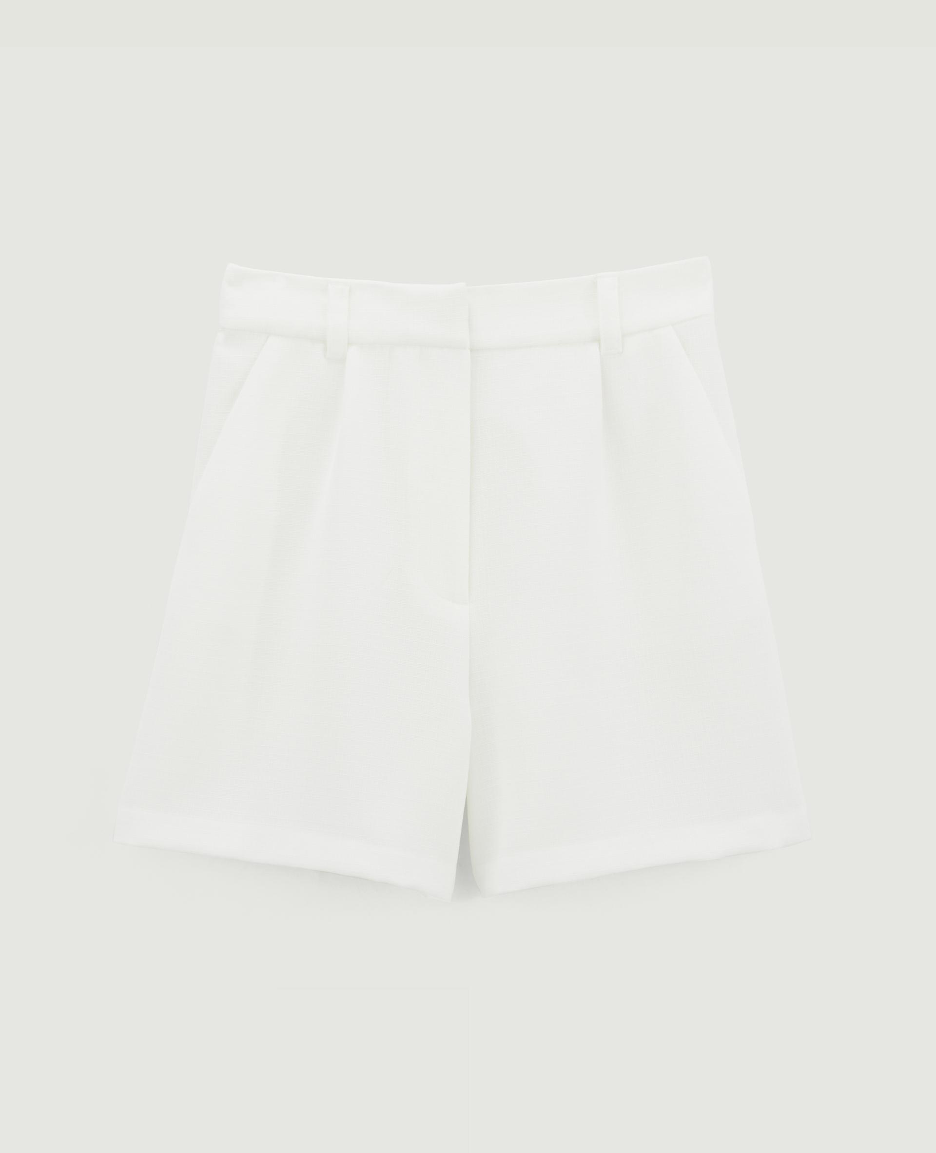 Short taille haute tissu tramé blanc - Pimkie