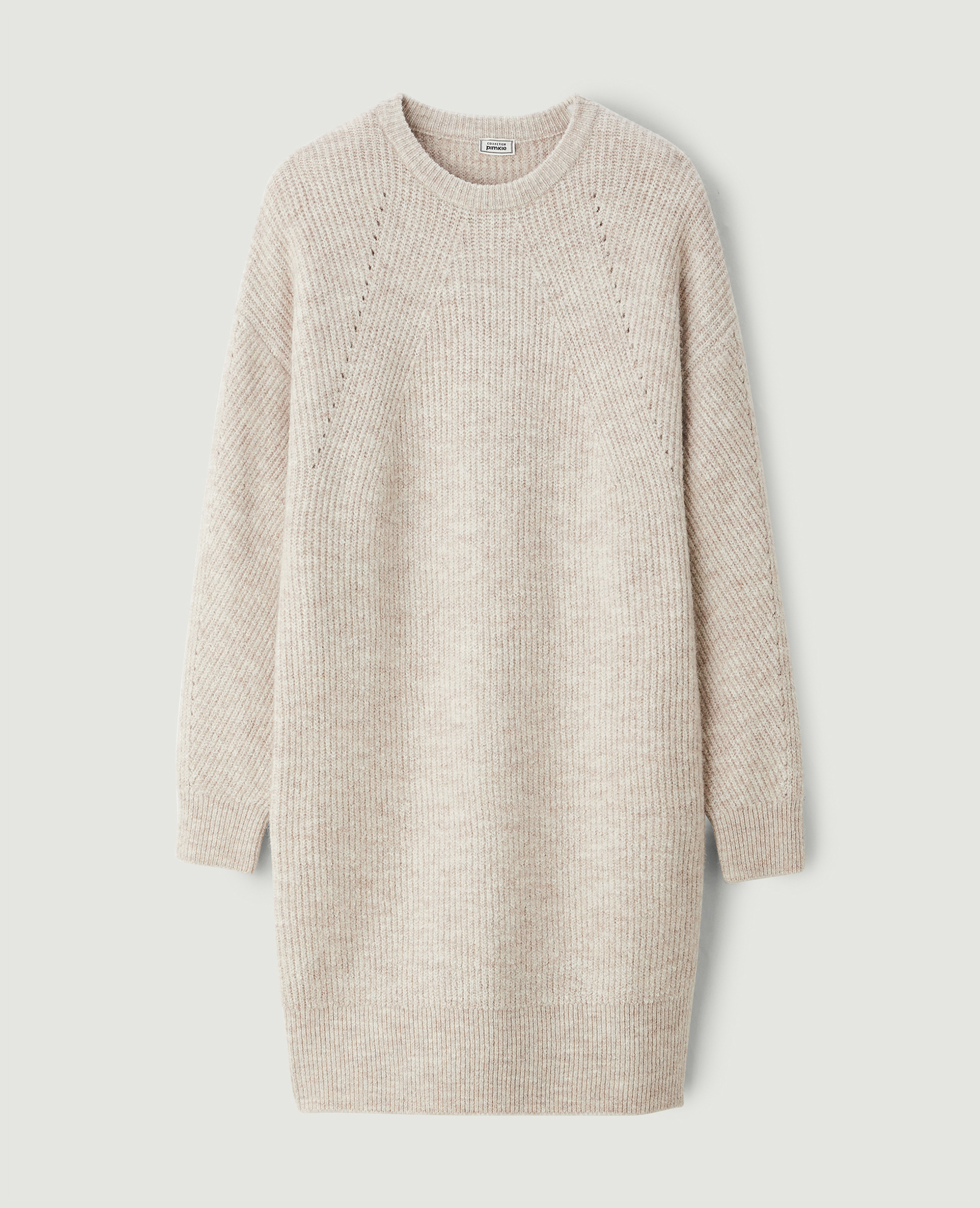 Robe en maille col rond taupe - Pimkie