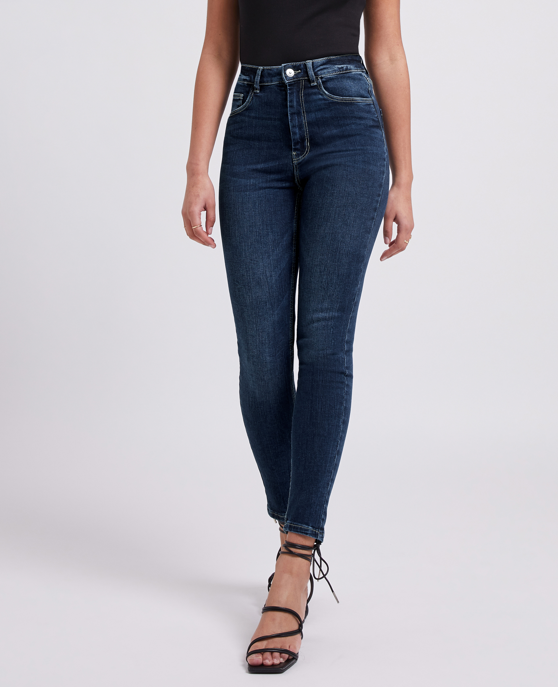 Jean skinny taille haute bleu marine - Pimkie