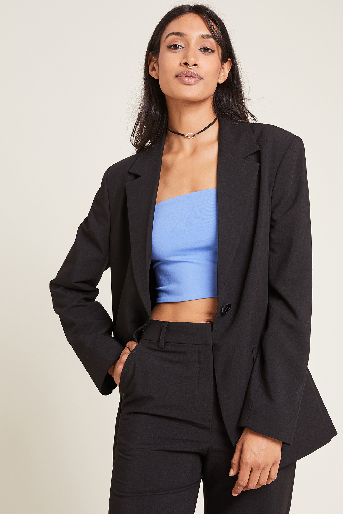 Veste blazer oversize noir - Pimkie