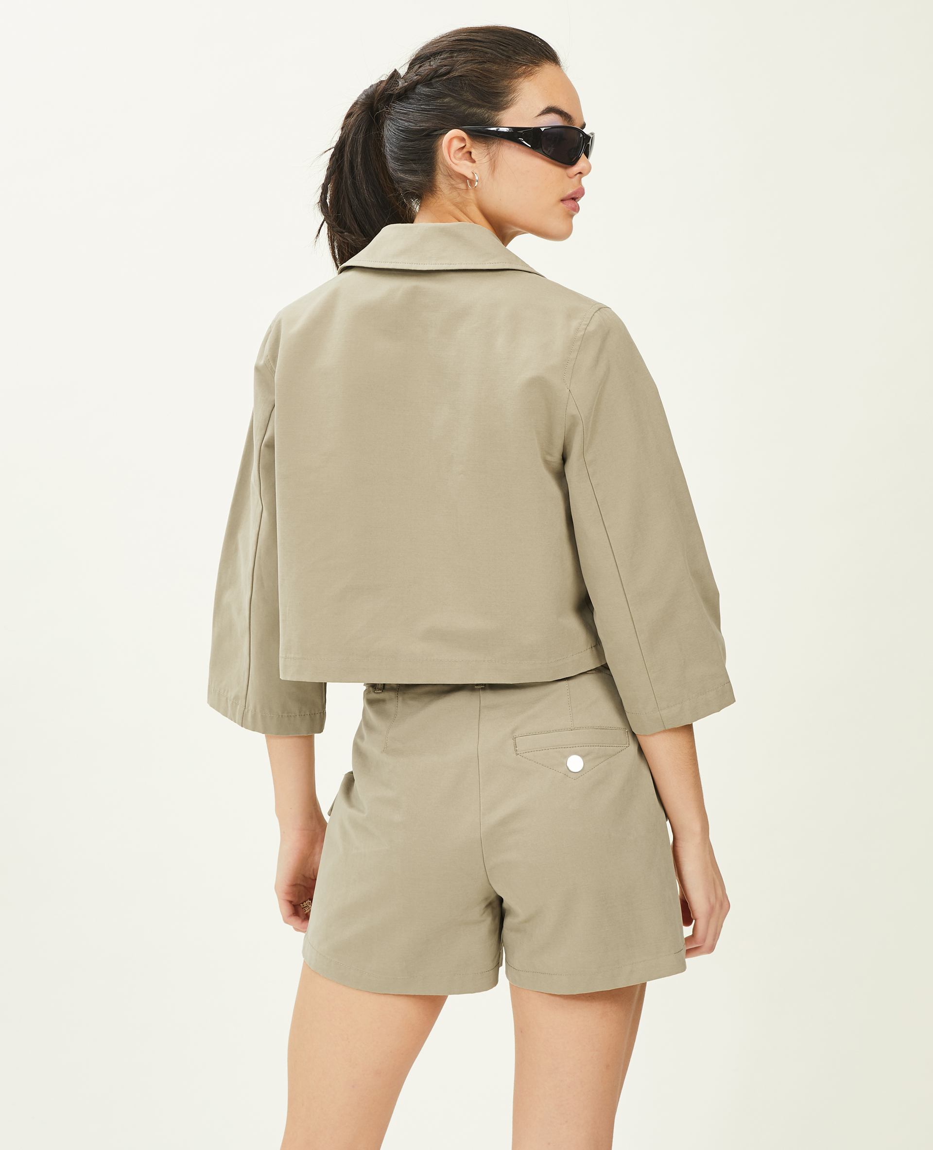 Veste courte avec pressions marron - Pimkie
