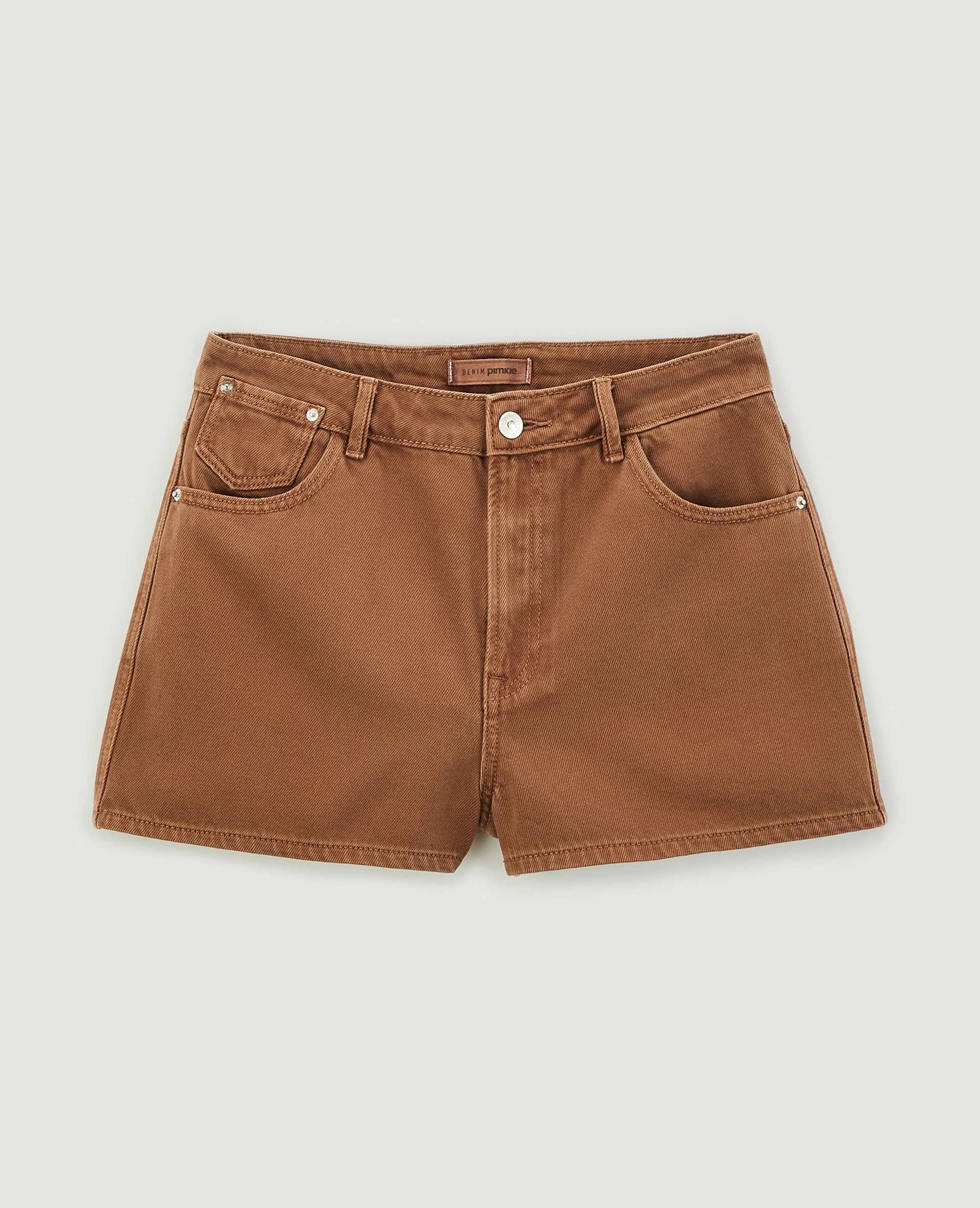 Short en jean taille haute marron - Pimkie