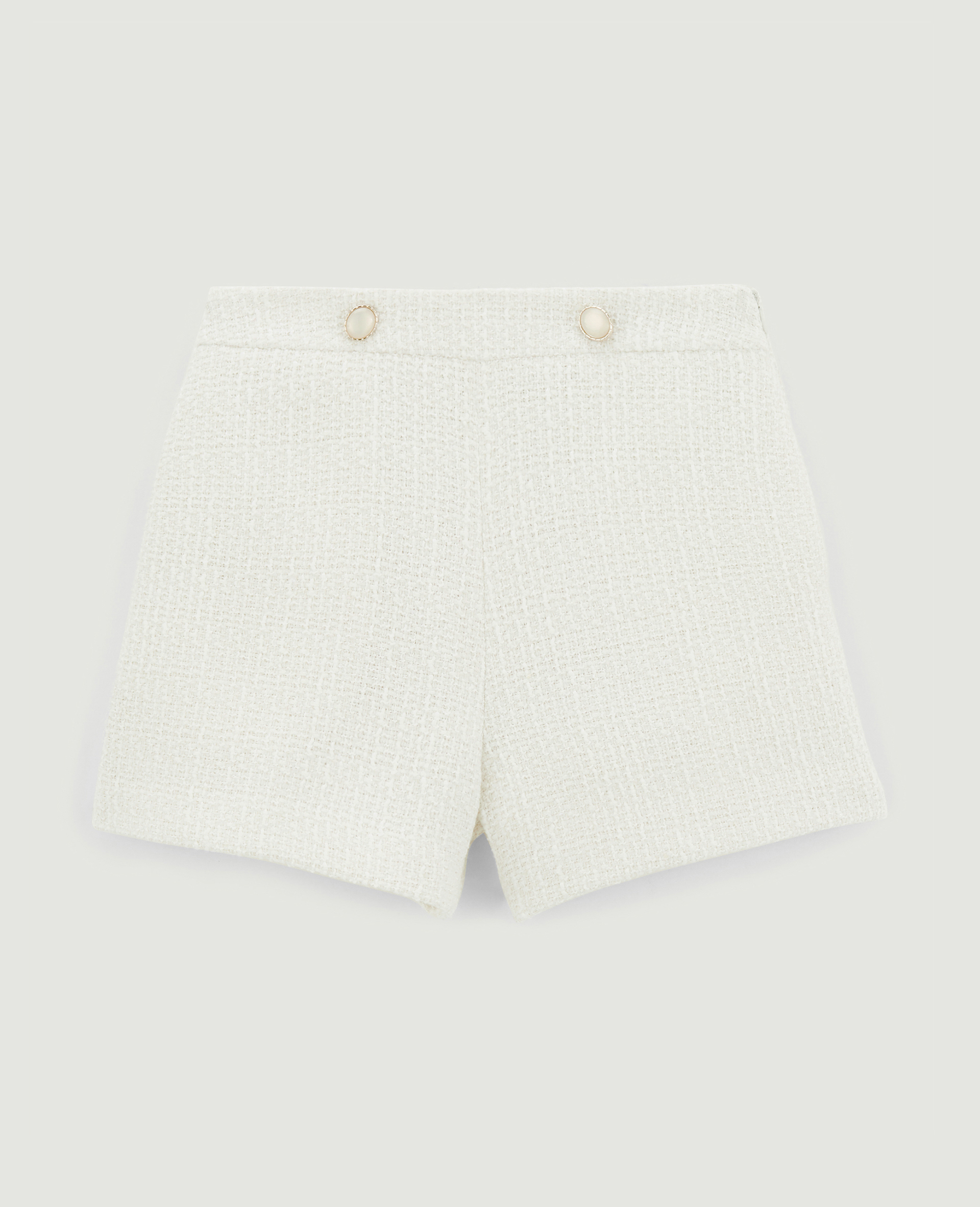 Short effet tweed blanc - Pimkie