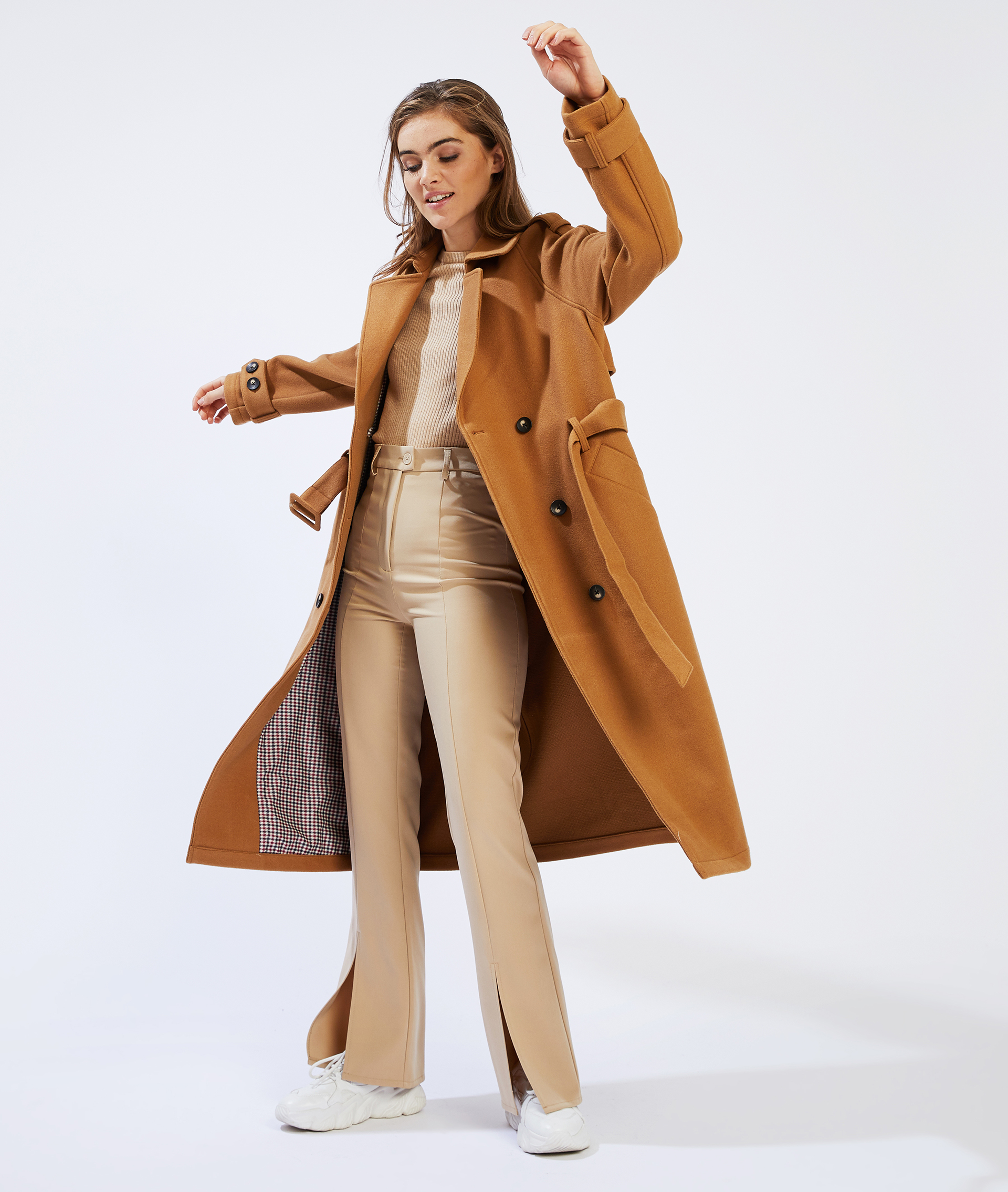 Pantalon flare SMALL taupe - Pimkie